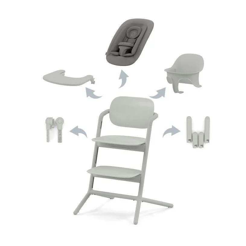 Scaun de masa 4 in 1 Cybex Lemo Suede Grey foto