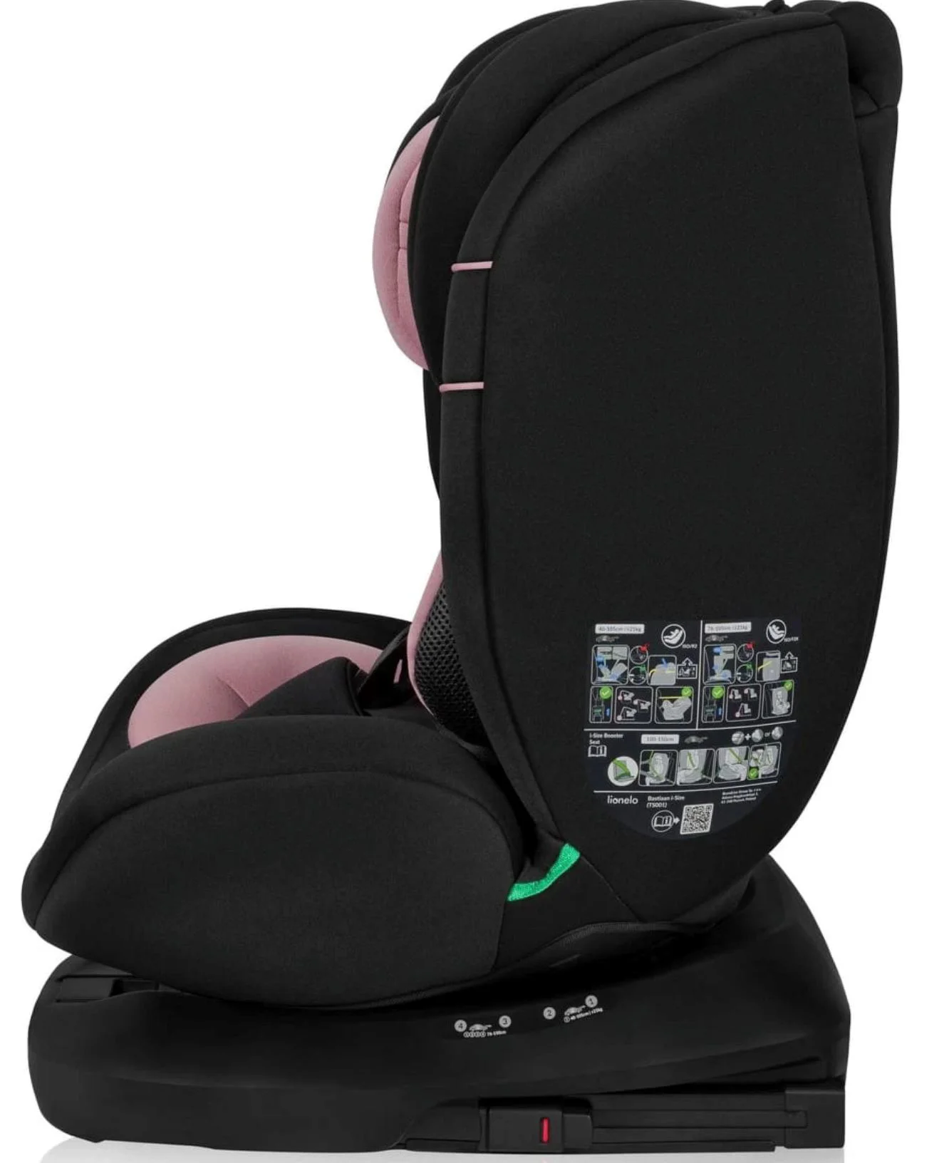 Автокресло Lionelo Isofix Bastiaan, 0‑36 кг, Розовый foto