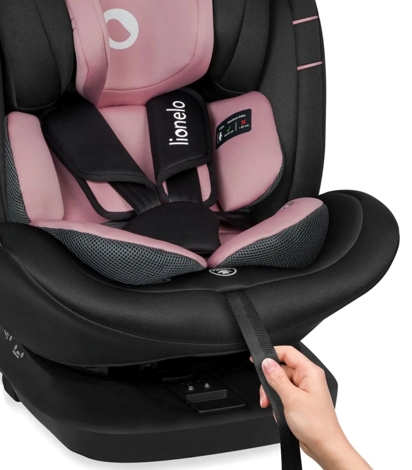 Автокресло Lionelo Isofix Bastiaan, 0‑36 кг, Розовый foto