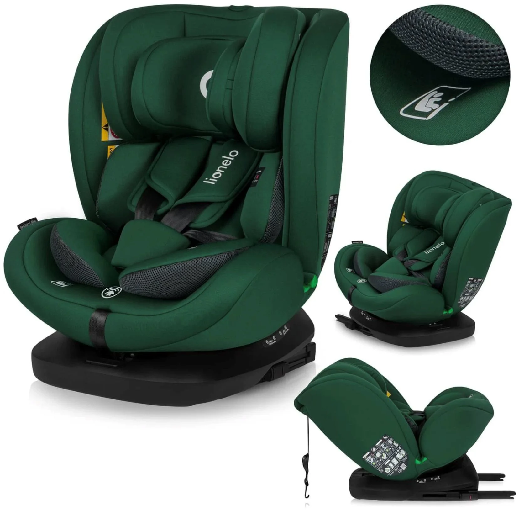 Автокресло Lionelo Isofix Bastiaan, 0‑36 кг, Зеленый foto