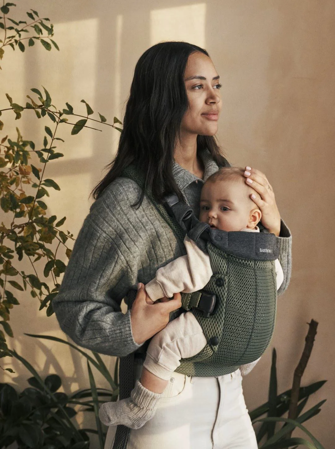 Анатомический мультифункциональный рюкзак-кенгуру BabyBjorn Harmony Dark Green, 3D Mesh foto