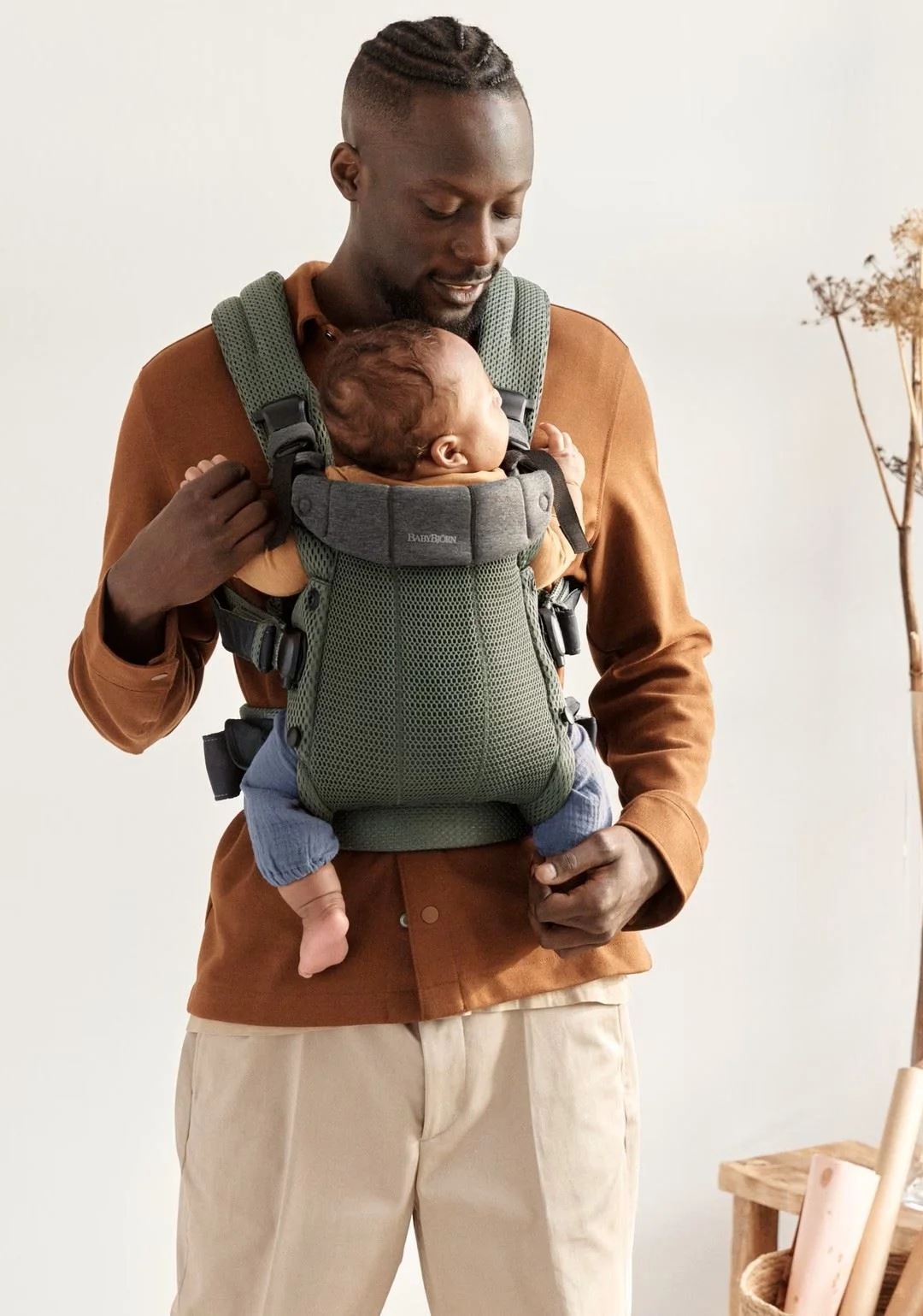 Анатомический мультифункциональный рюкзак-кенгуру BabyBjorn Harmony Dark Green, 3D Mesh foto