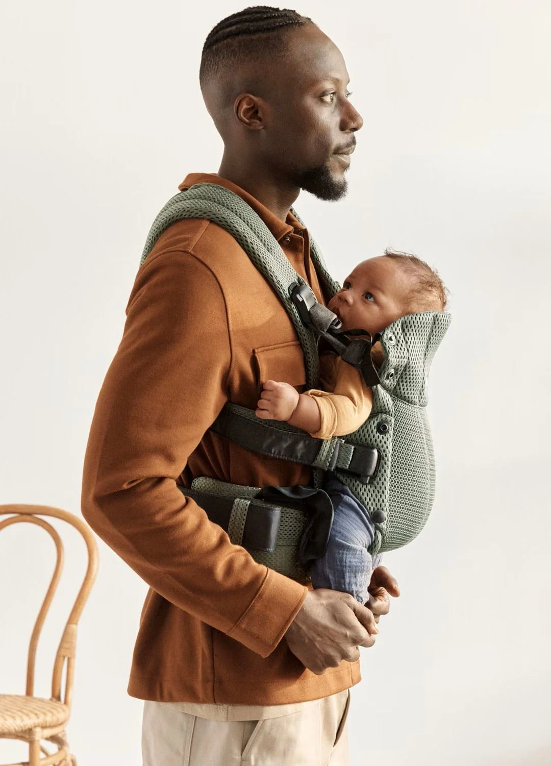 Анатомический мультифункциональный рюкзак-кенгуру BabyBjorn Harmony Dark Green, 3D Mesh foto