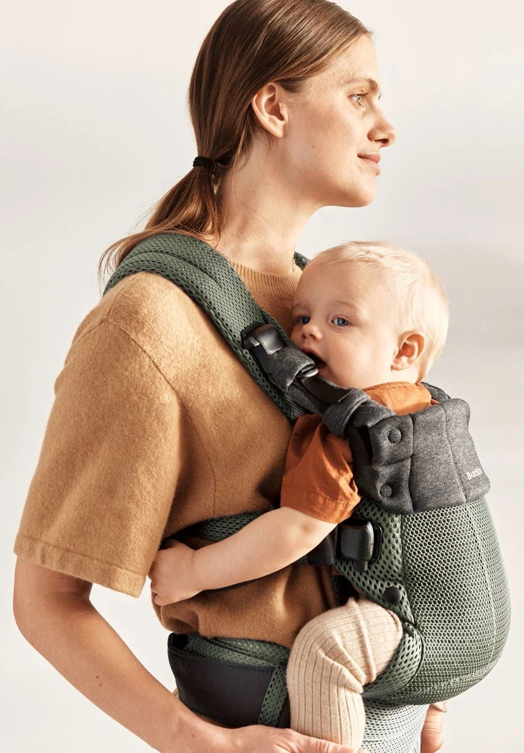 Анатомический мультифункциональный рюкзак-кенгуру BabyBjorn Harmony Dark Green, 3D Mesh foto