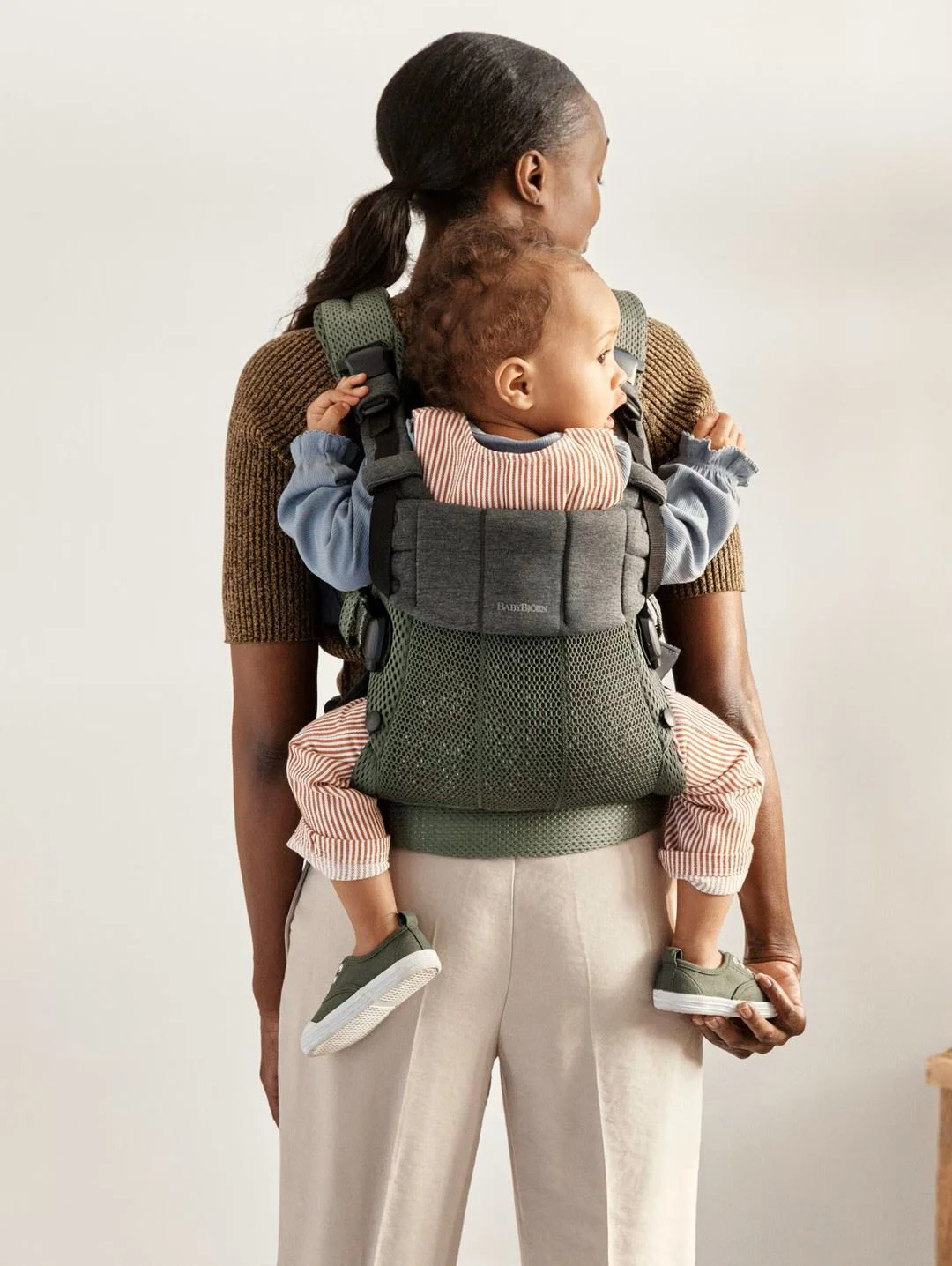 Анатомический мультифункциональный рюкзак-кенгуру BabyBjorn Harmony Dark Green, 3D Mesh foto