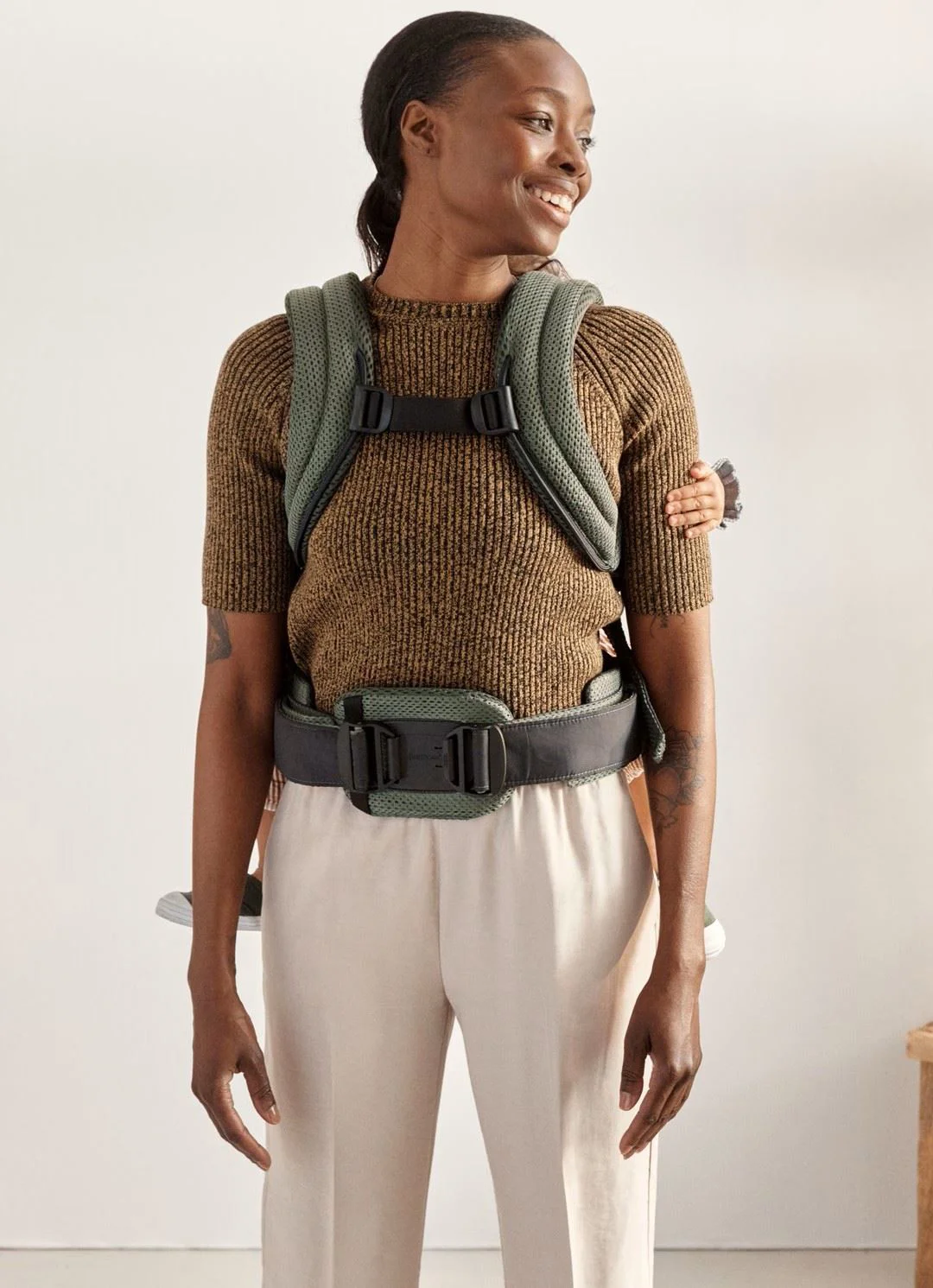 Анатомический мультифункциональный рюкзак-кенгуру BabyBjorn Harmony Dark Green, 3D Mesh foto