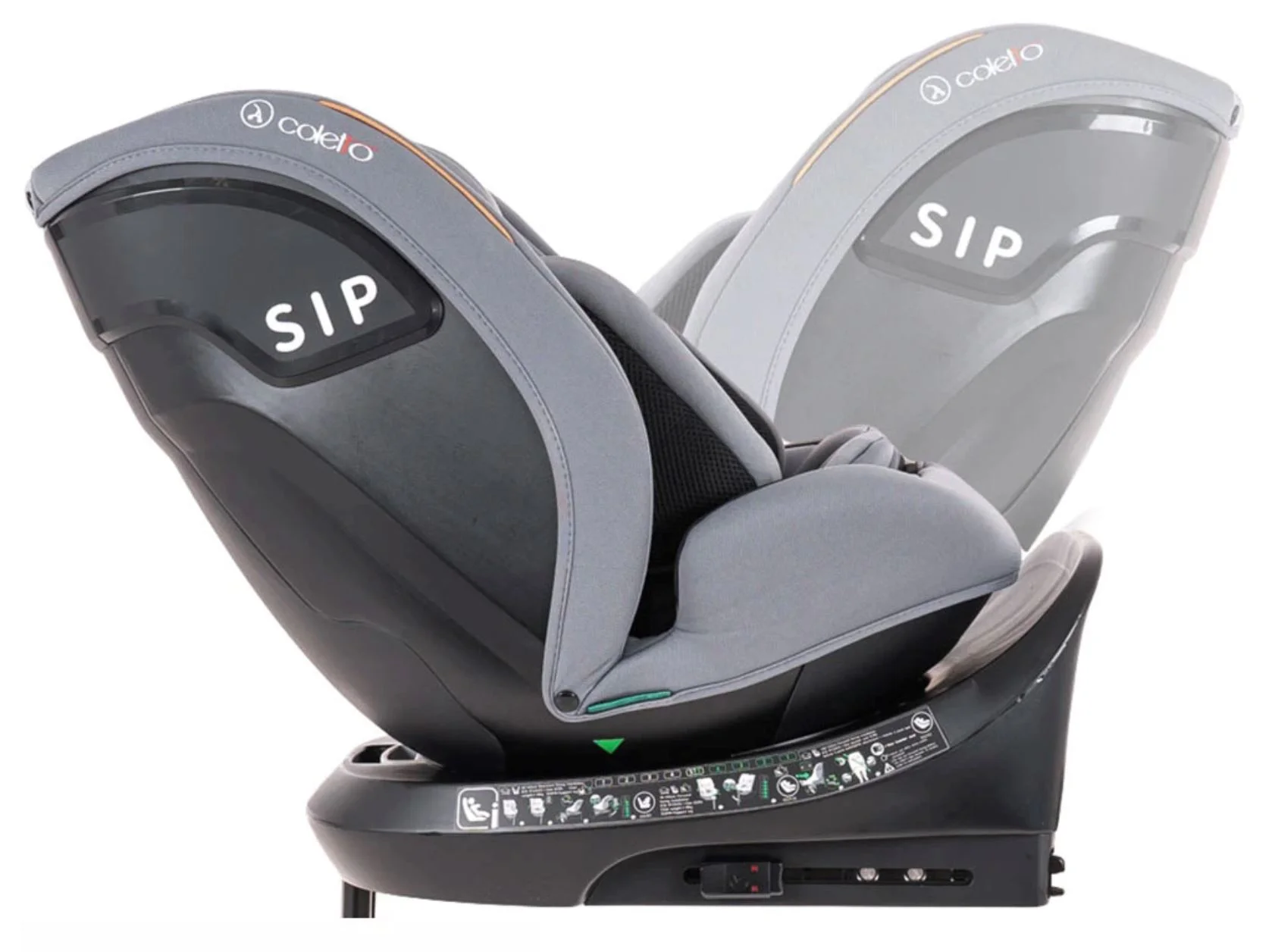 Scaun auto Coletto Isofix Izzy Dark, 0-36 kg Gri foto