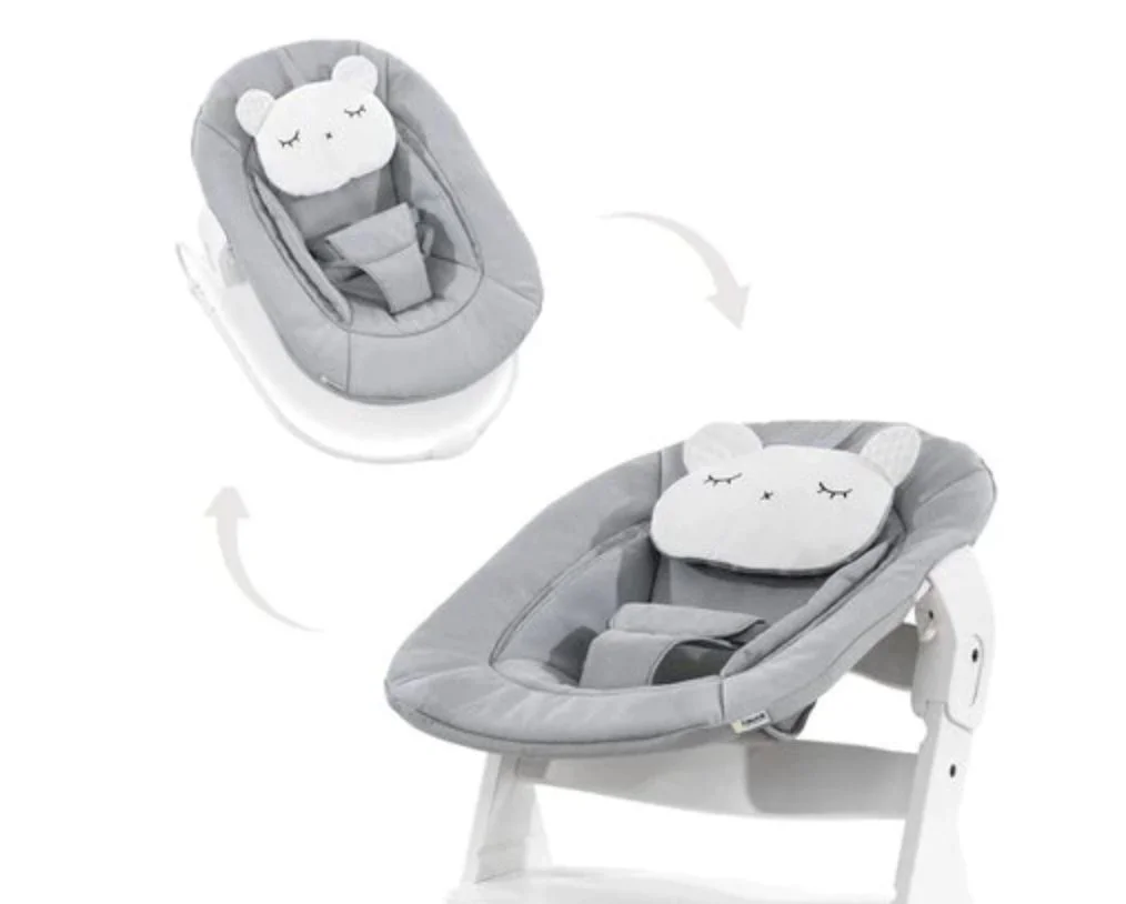 Balansoar 2 in 1 Hauck Alpha Bouncer Pastel Bear Gri foto