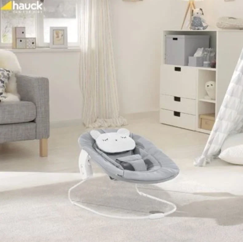 Balansoar 2 in 1 Hauck Alpha Bouncer Pastel Bear Gri foto