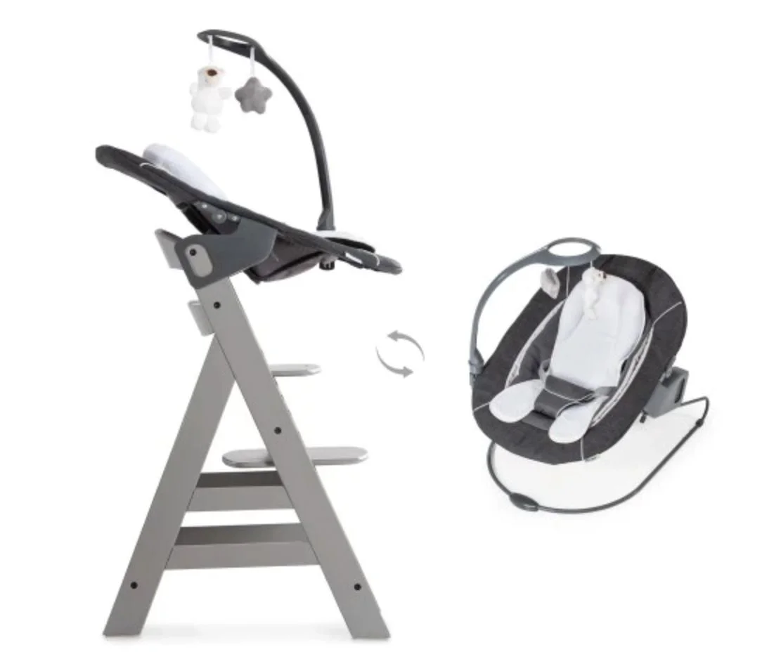Balanosoar 2 in 1 Hauck Alpha Bouncer Deluxe Melange Gri foto