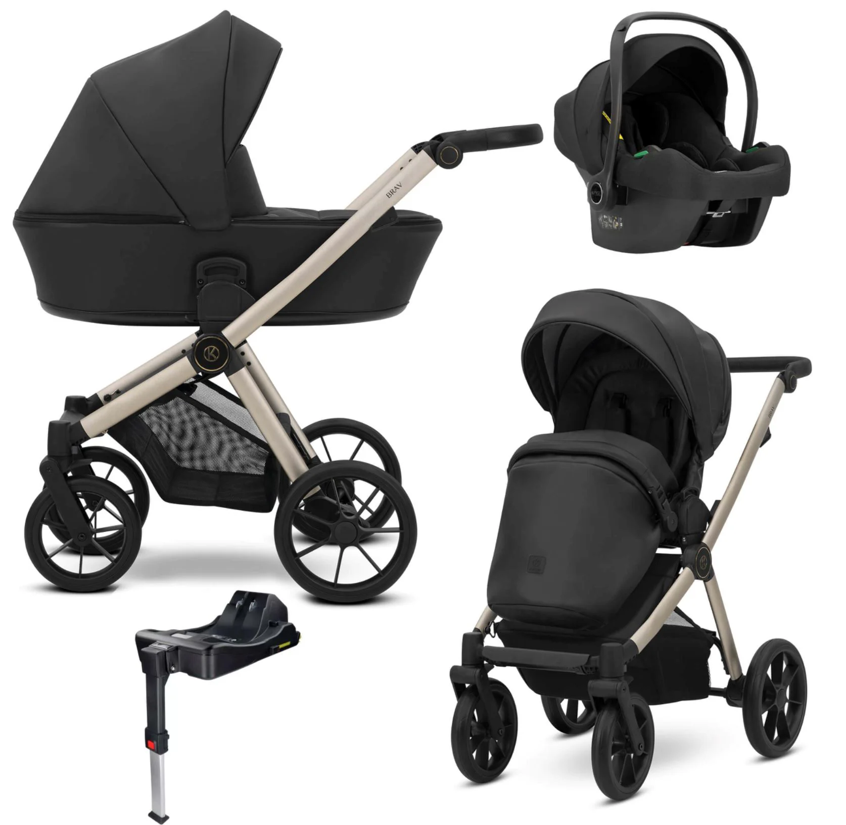 Carucior 2 in 1 Kunert Brav Negru foto