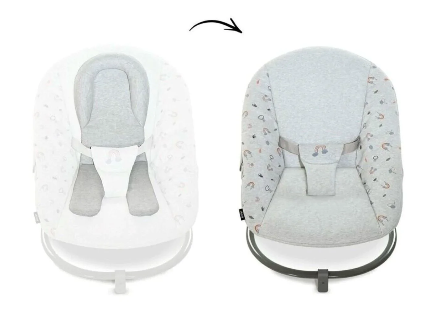Balanosoar 2 in 1 Hauck Alpha Bouncer Premium Rainbow foto