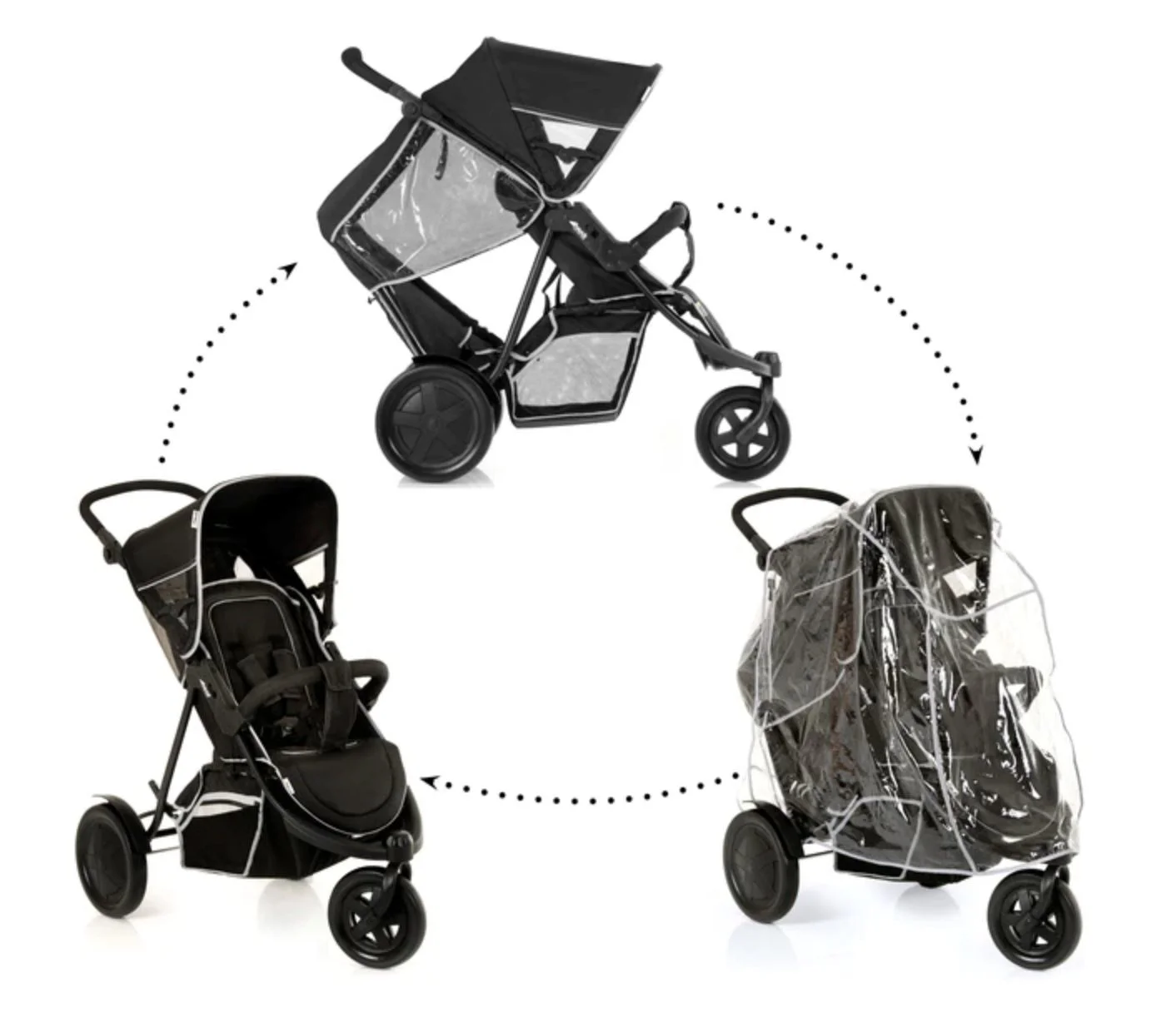 Carucior pentru 2 copii Hauck Freerider Negru foto