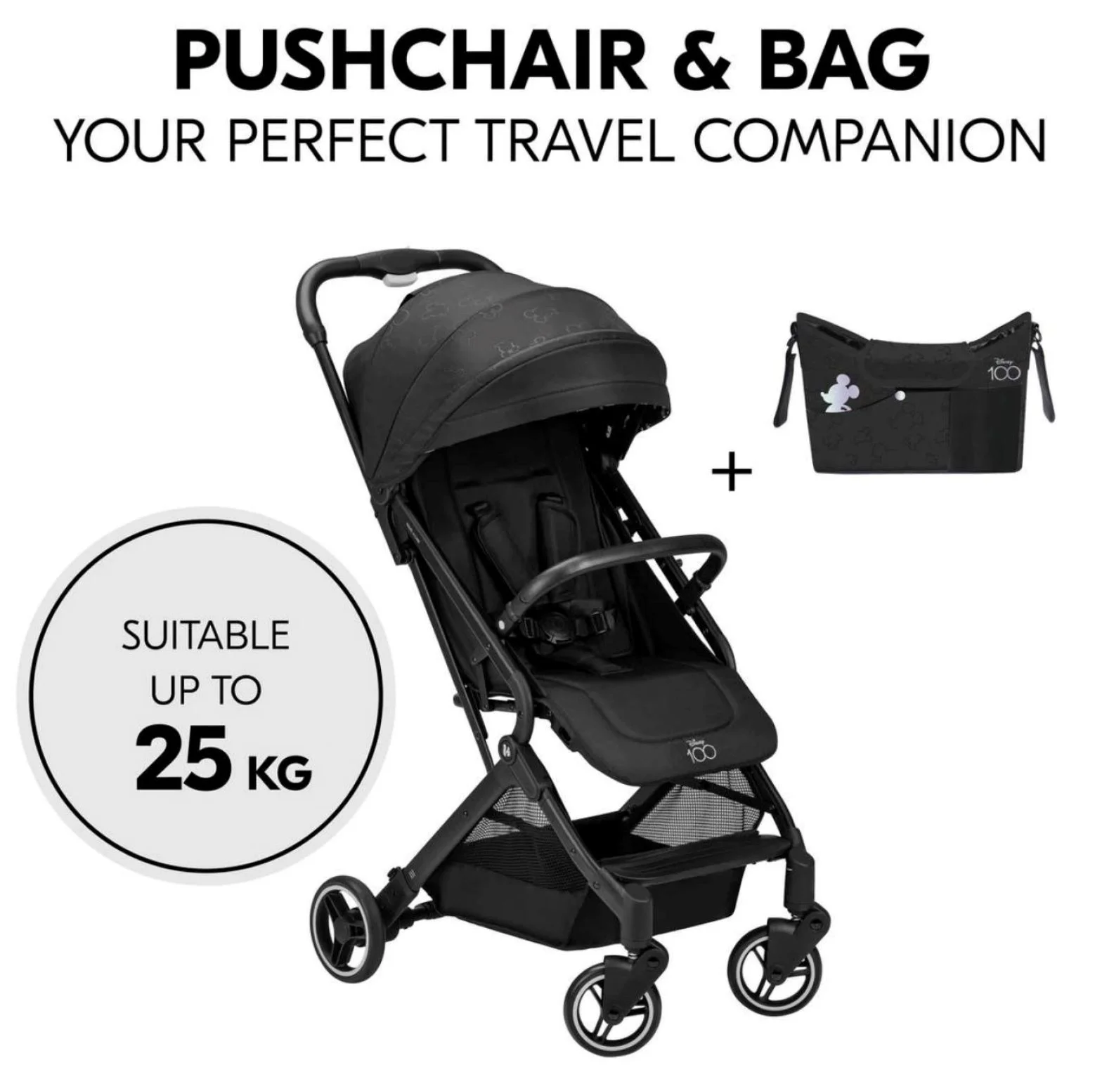 Carucior de plimbare Hauck Travel N Care Set Disney Negru foto