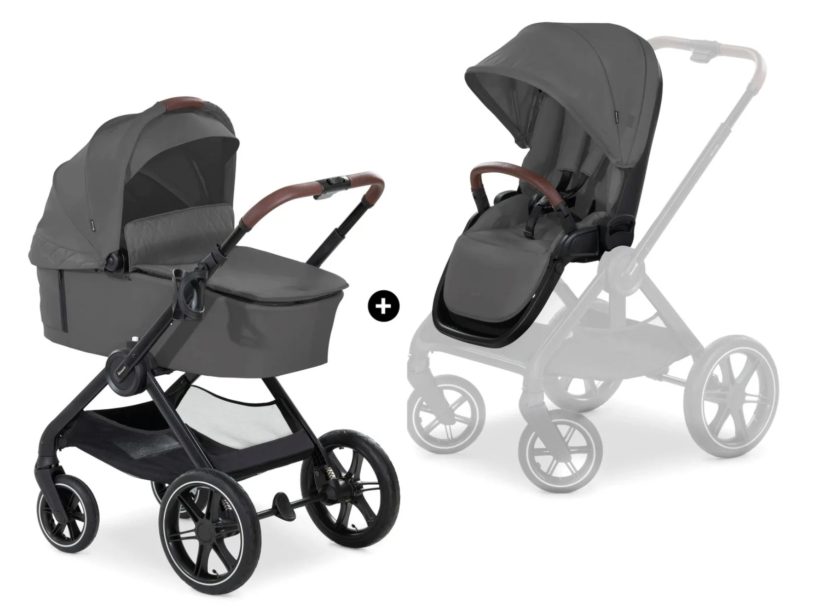 Коляска 2 в 1 Hauck Walk N Care Air Set Серый foto