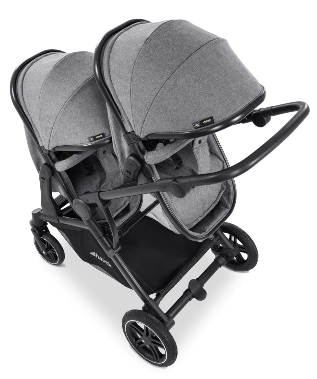 Carucior 2 in 1 pentru gemeni Hauck Atlantic Twin Melange Gri foto