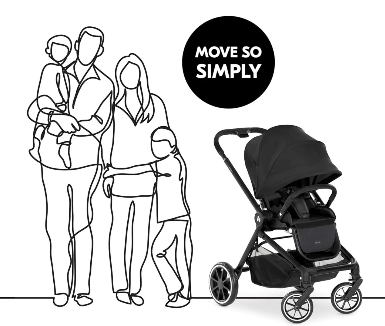 Коляска 2 в 1 Hauck Moove so Simply Set Черный foto
