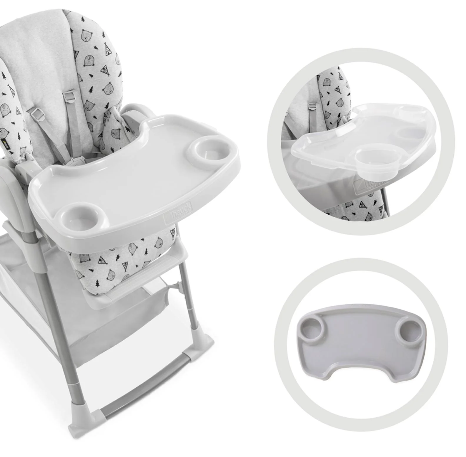 Scaun de masa 3 in 1 Hauck Sit N Relax Nordic Gri foto