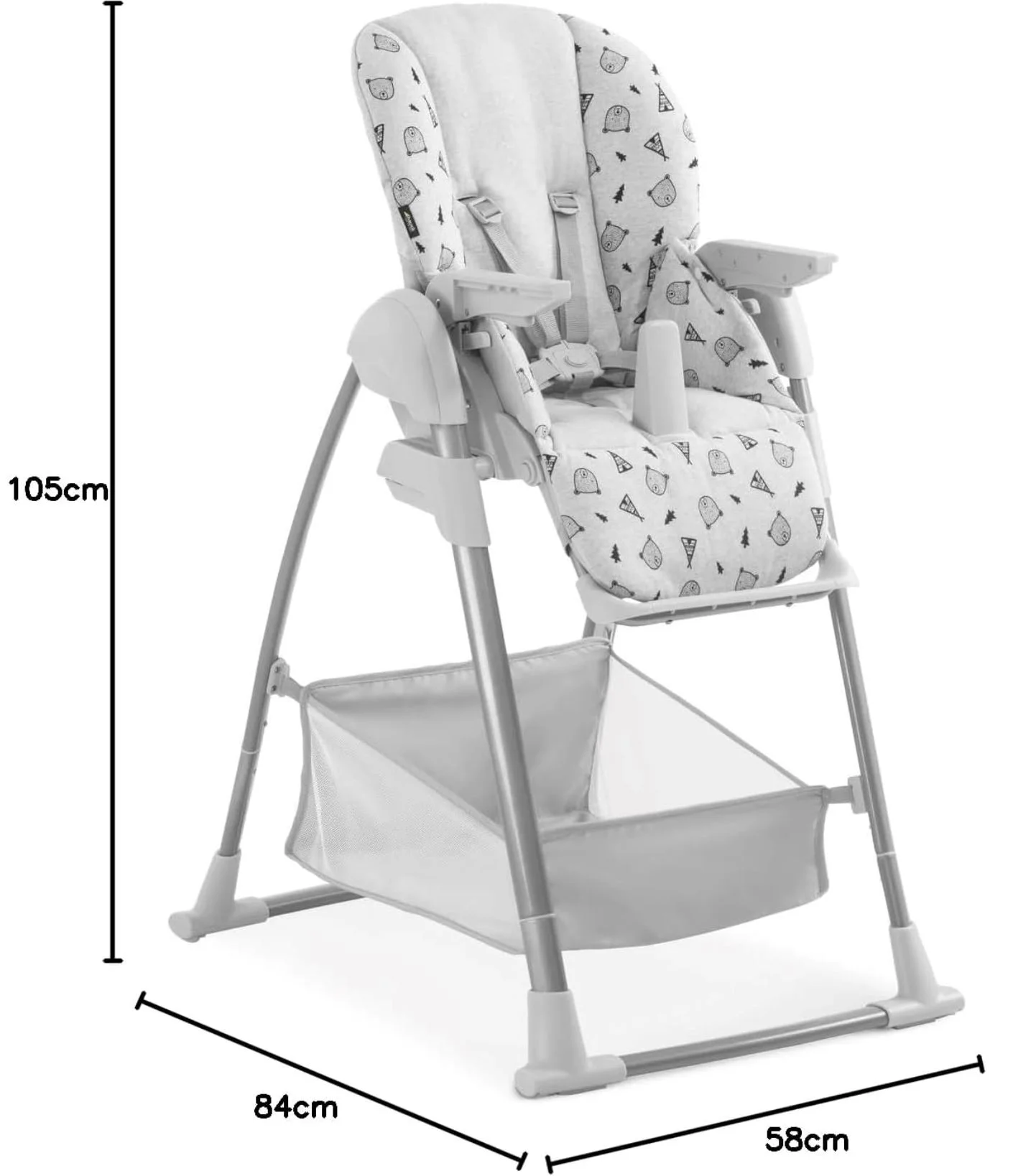 Scaun de masa 3 in 1 Hauck Sit N Relax Nordic Gri foto