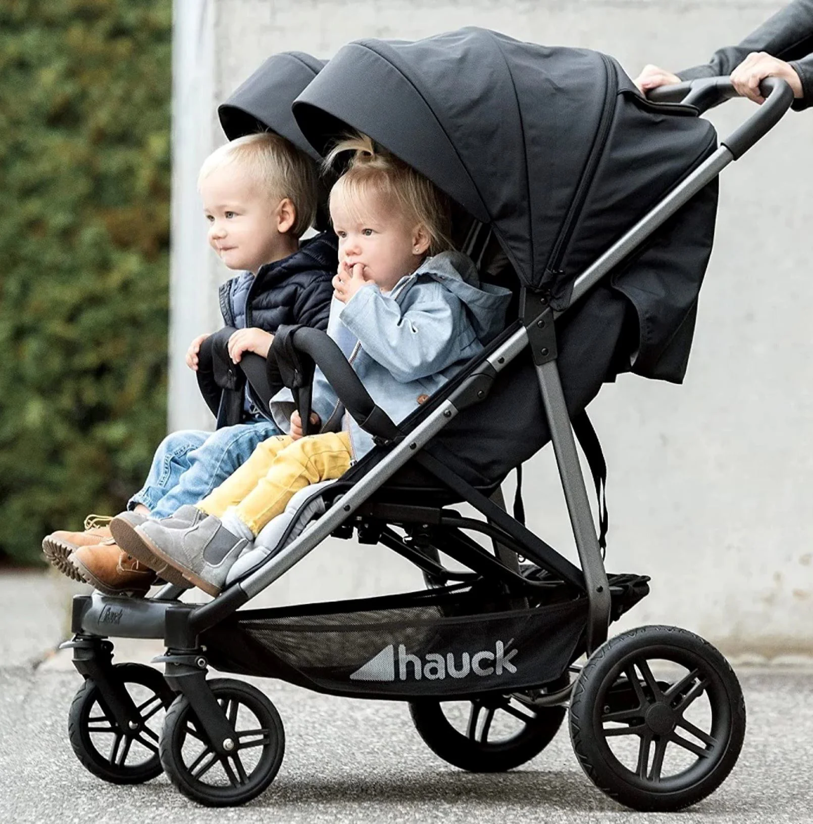 Прогулочная коляска для близнецов Hauck Uptown Duo Melange Черный foto