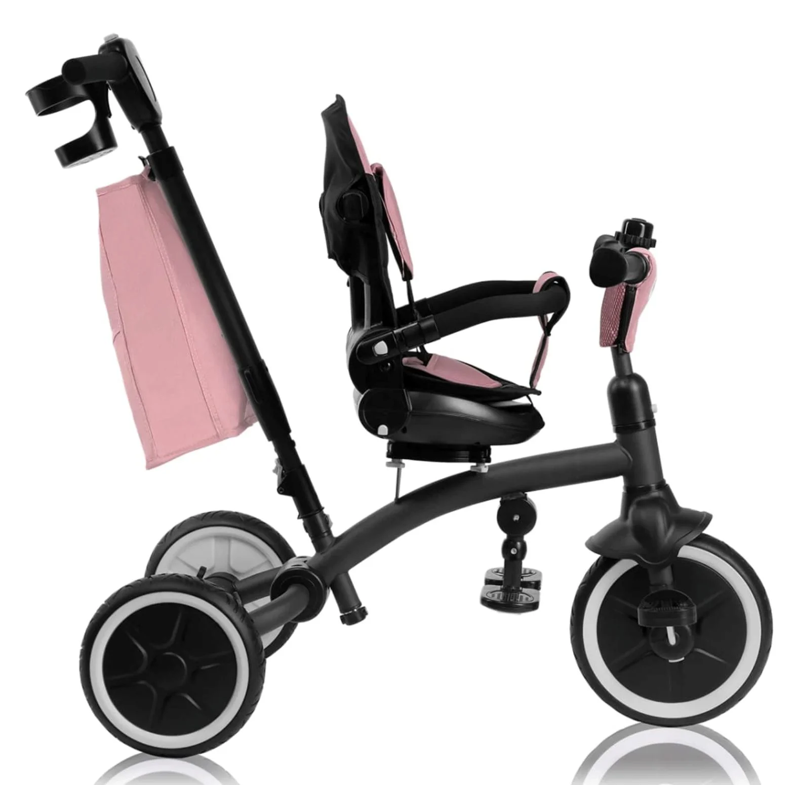 Tricicleta pentru copii 2 in 1 Lionelo Tris Plus Roz foto