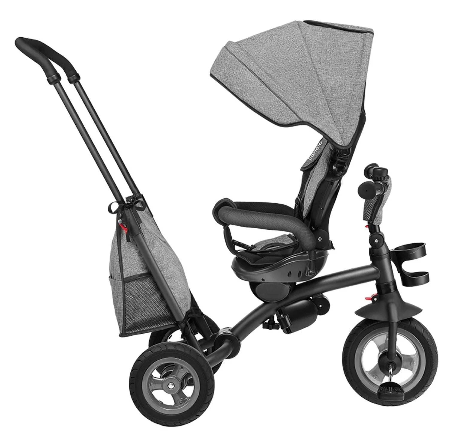 Tricicleta pentru copii 2 in 1 Lionelo Tris Stone Gri foto