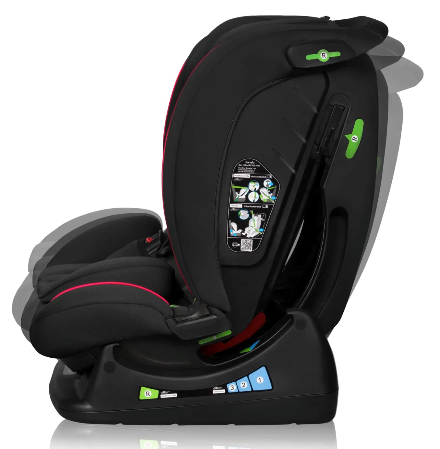 Автокресло Lionelo Aart, 0-36 кг, Grey Graphite foto