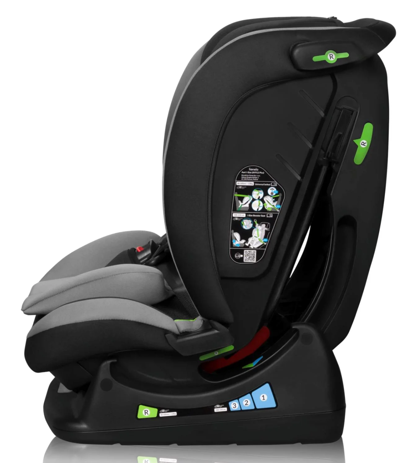 Автокресло Lionelo Aart, 0-36 кг, Grey Graphite foto