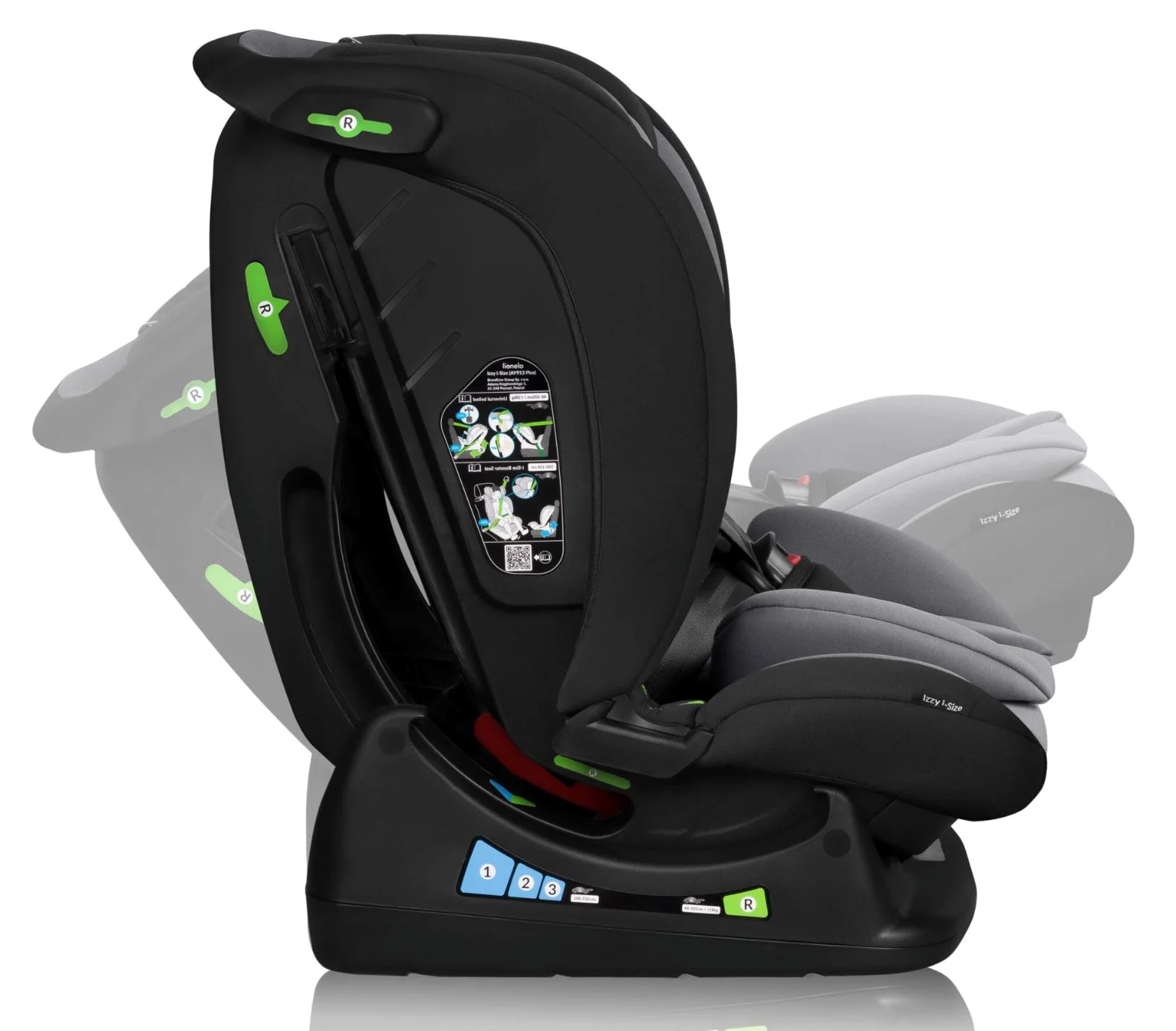 Автокресло Lionelo Izzy, 0-36 кг, Черный foto