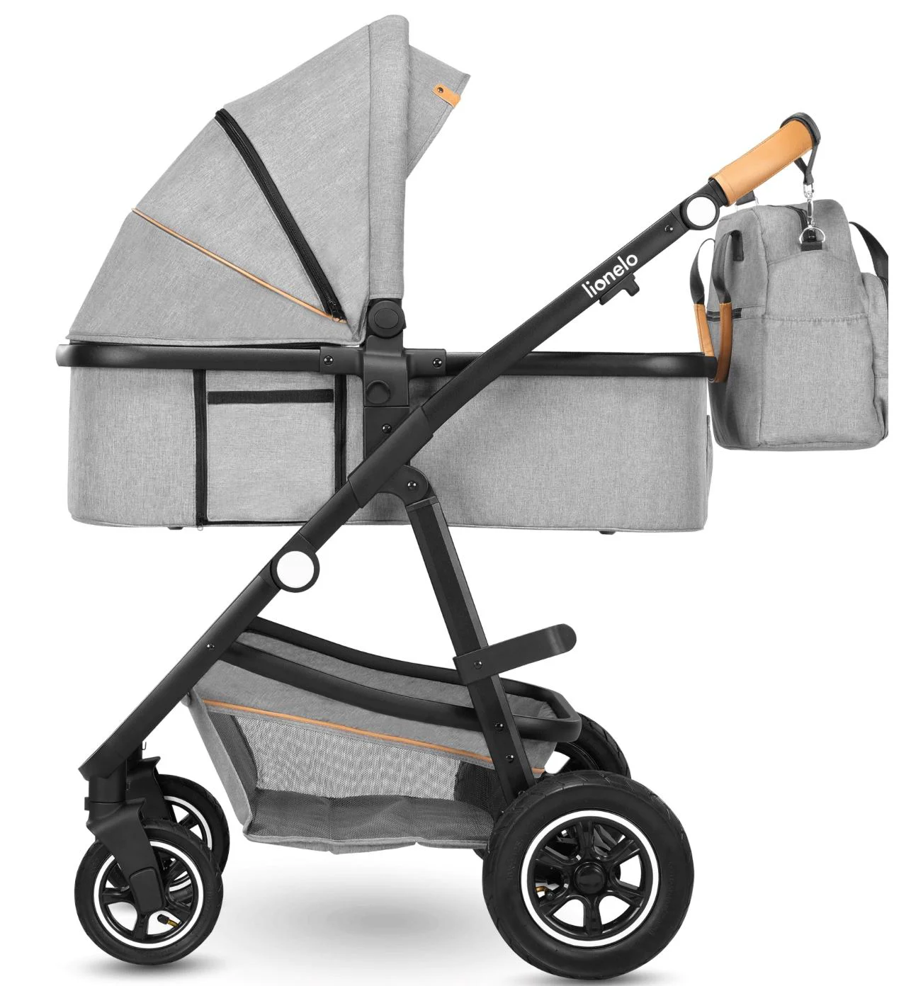 Carucior 2 in 1 Lionelo Amber Stone Gri foto