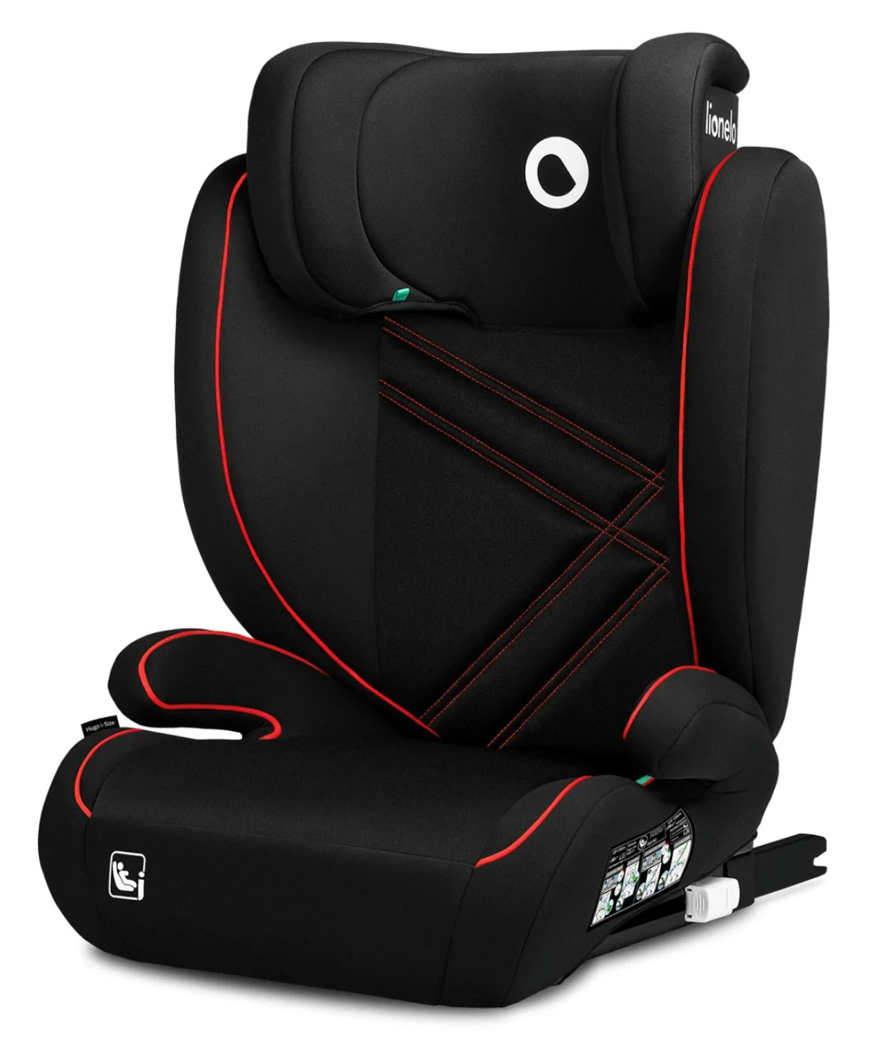 Автокресло Lionelo Isofix Hugo Sporty Черный/Красный foto