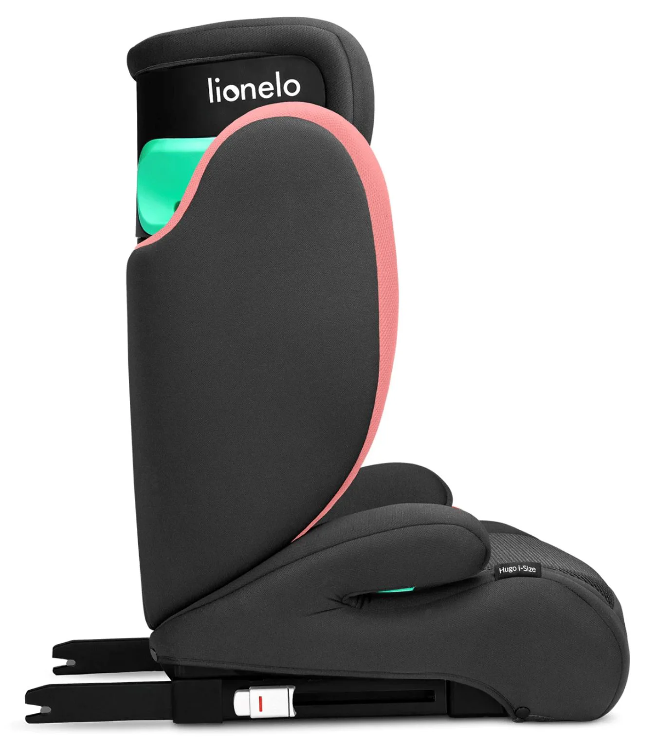 Автокресло Lionelo Isofix Hugo Черно/Розовое foto