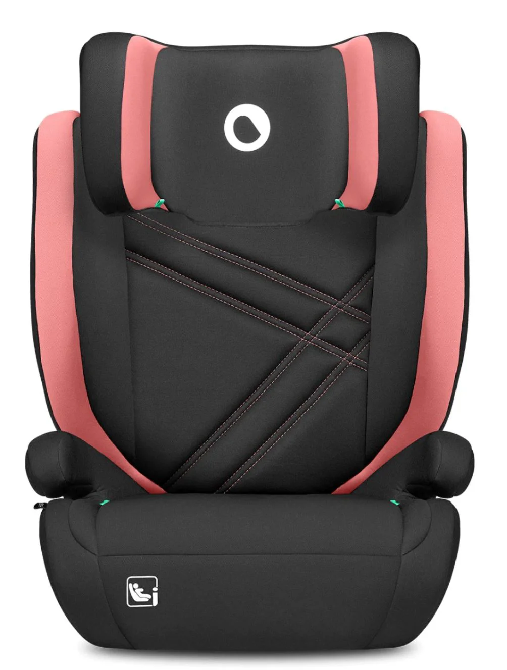 Автокресло Lionelo Isofix Hugo Черно/Розовое foto