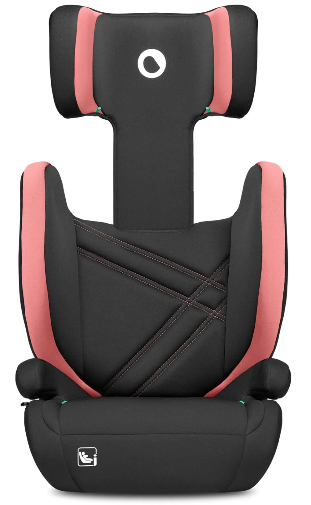Автокресло Lionelo Isofix Hugo Черно/Розовое foto