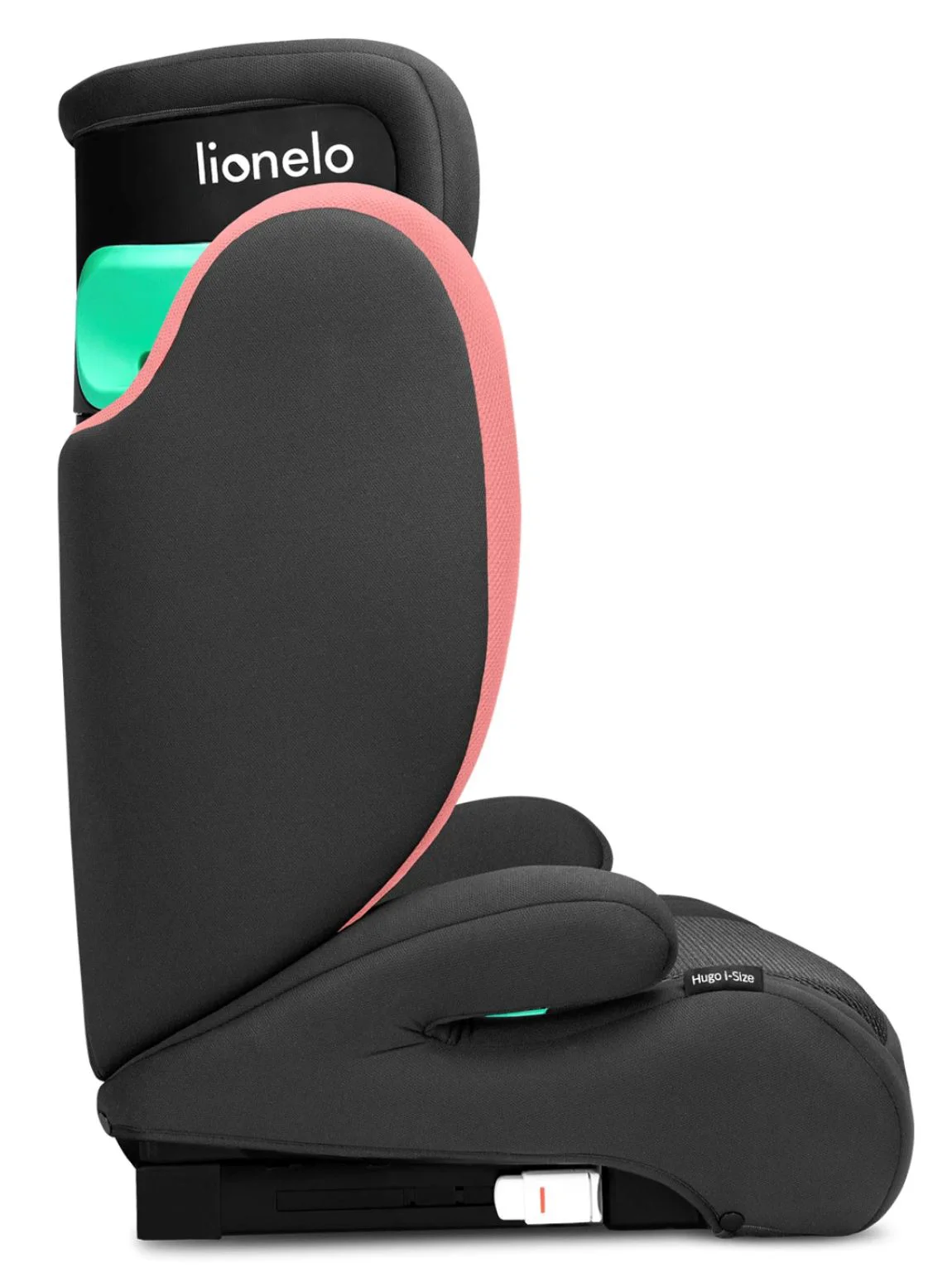 Автокресло Lionelo Isofix Hugo Черно/Розовое foto