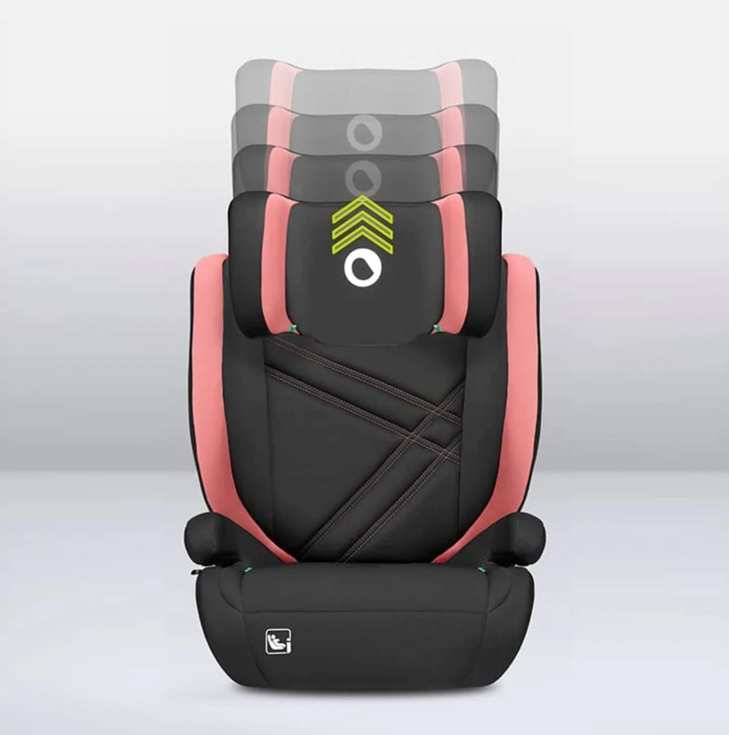 Автокресло Lionelo Isofix Hugo Черно/Розовое foto
