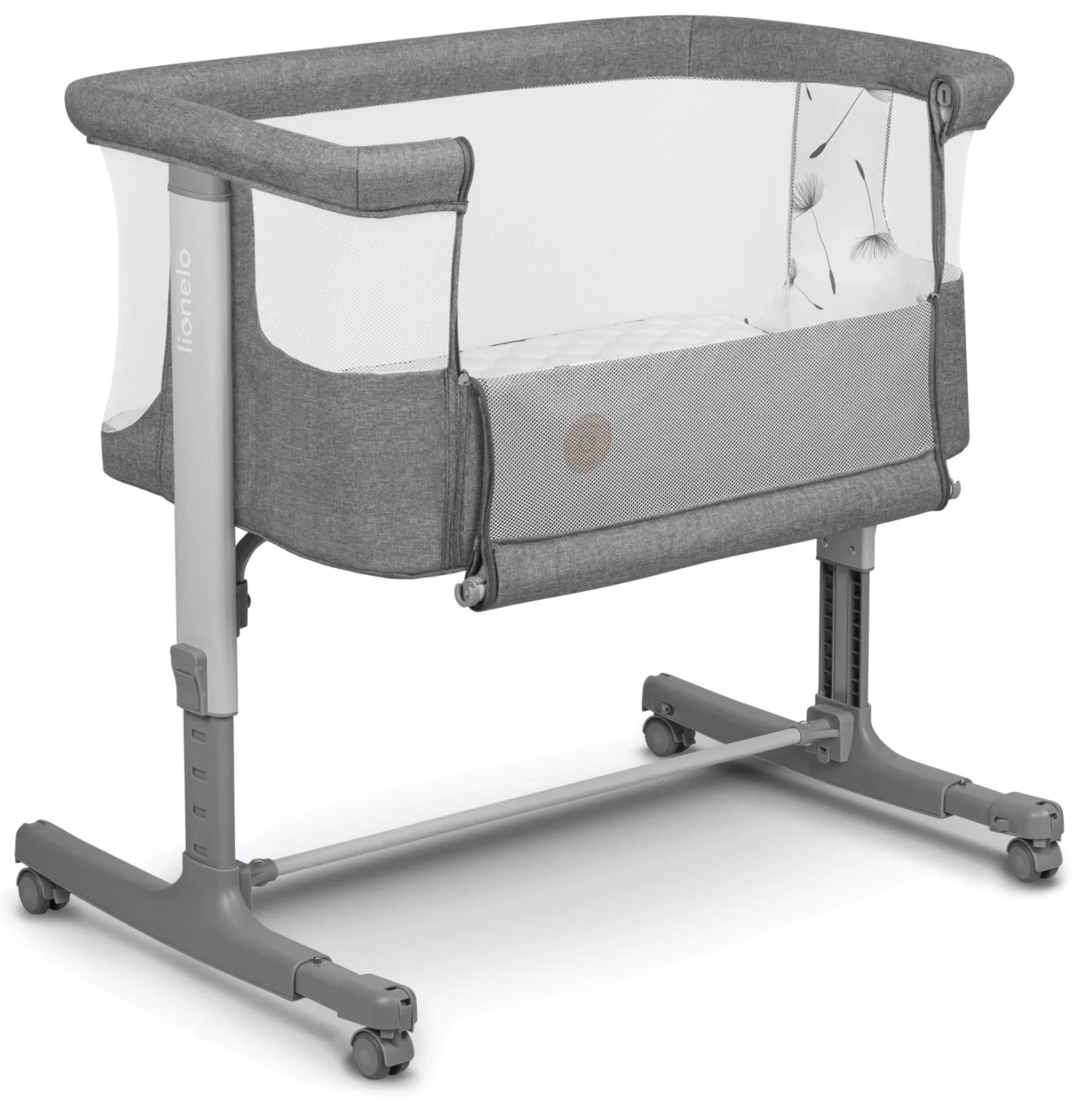 Кроватка-сослип 3 в 1 Lionelo Aurora Grey Concrete foto