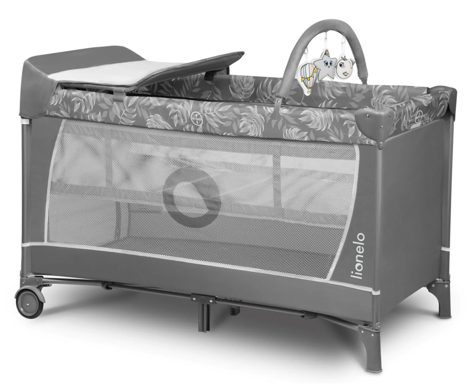 Patut pliabil 2 in 1 Lionelo Flower Gri foto