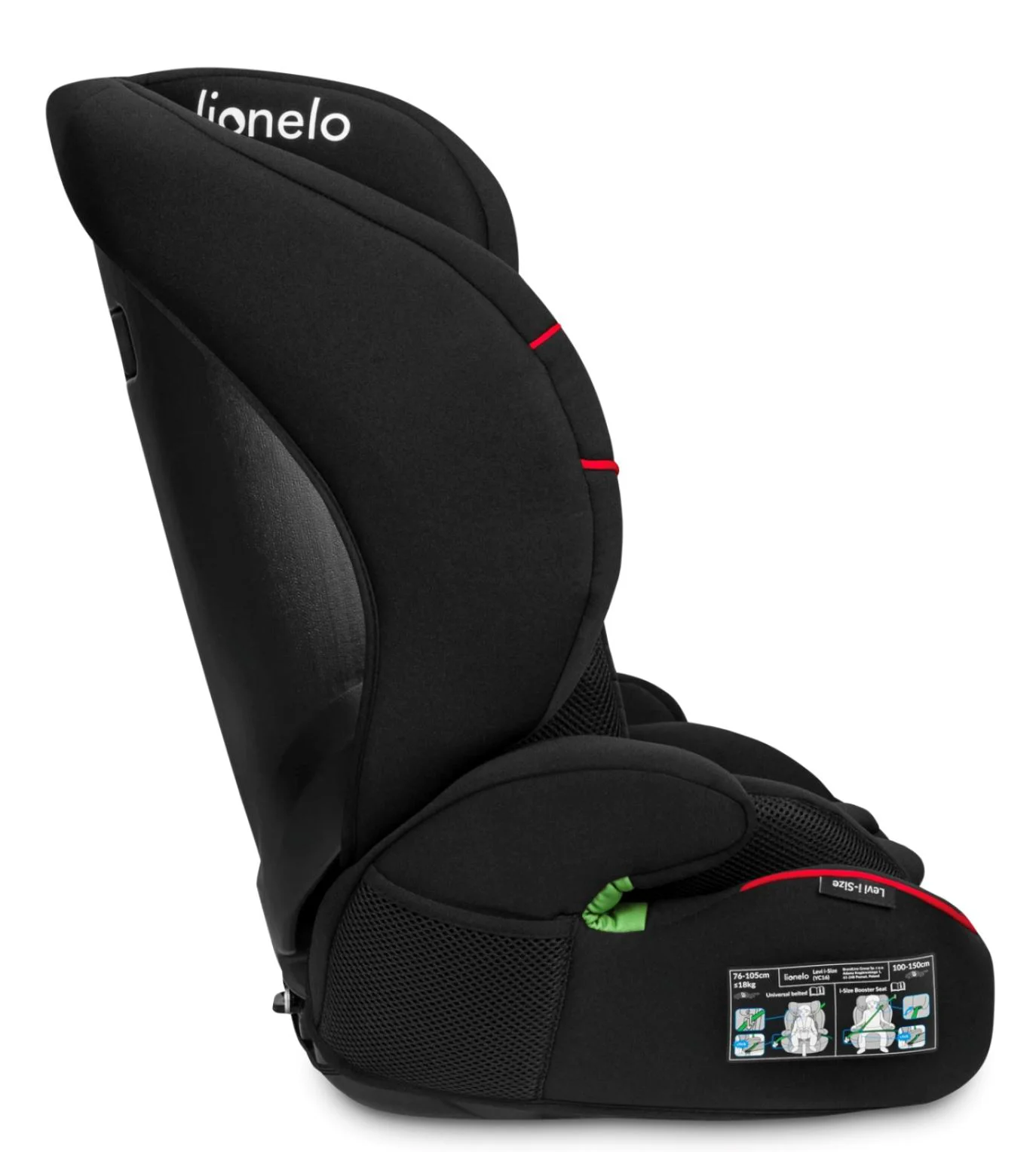 Автокресло Lionelo Levi Sporty, 9-36 кг Черный foto