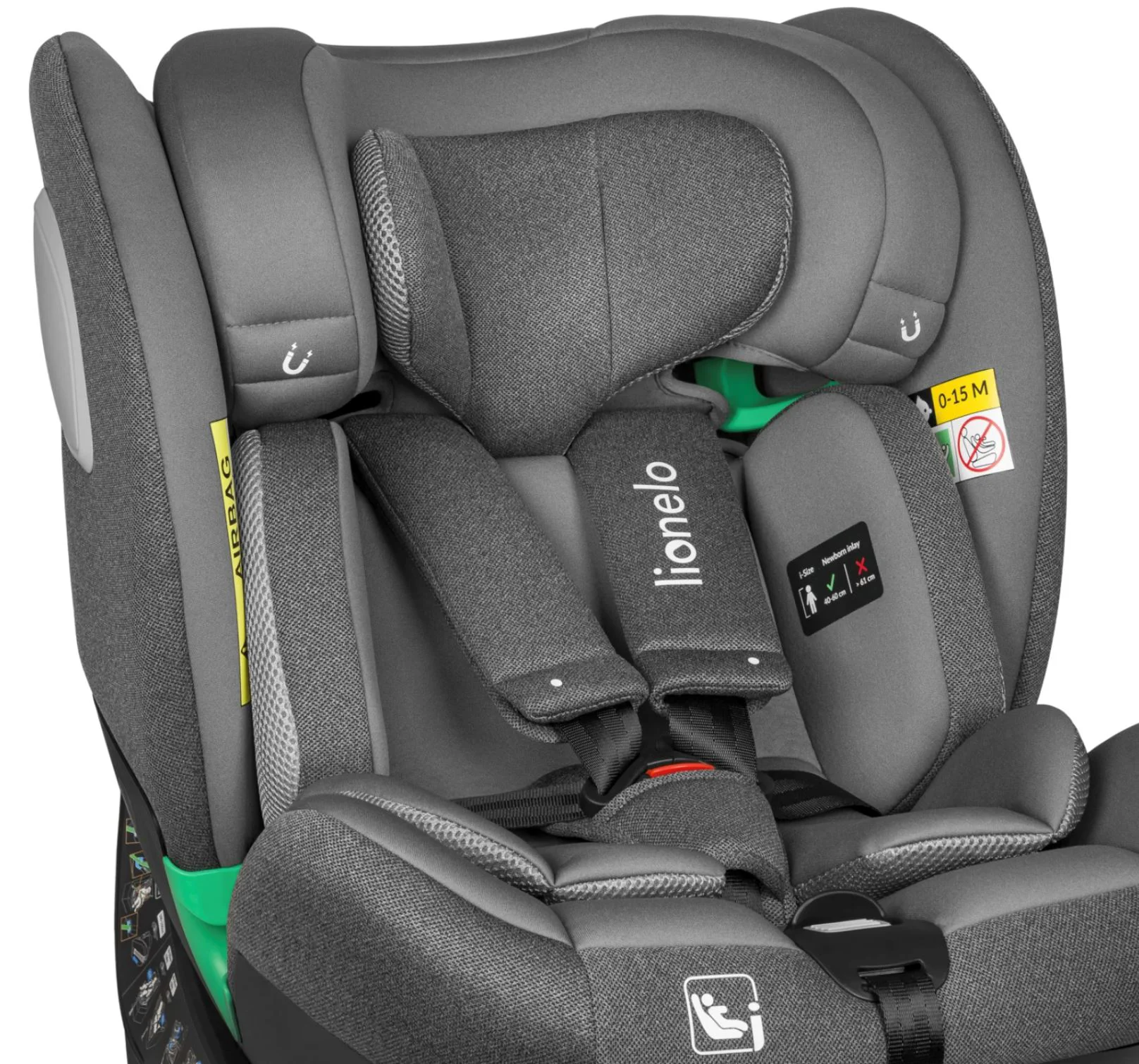 Scaun auto Lionelo Isofix Braam, 0-36 kg Gri foto