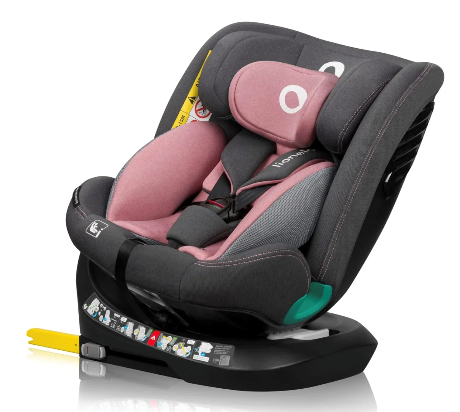 Автокресло Lionelo Isofix Bastiaan One, 0-36 кг, Розовое foto