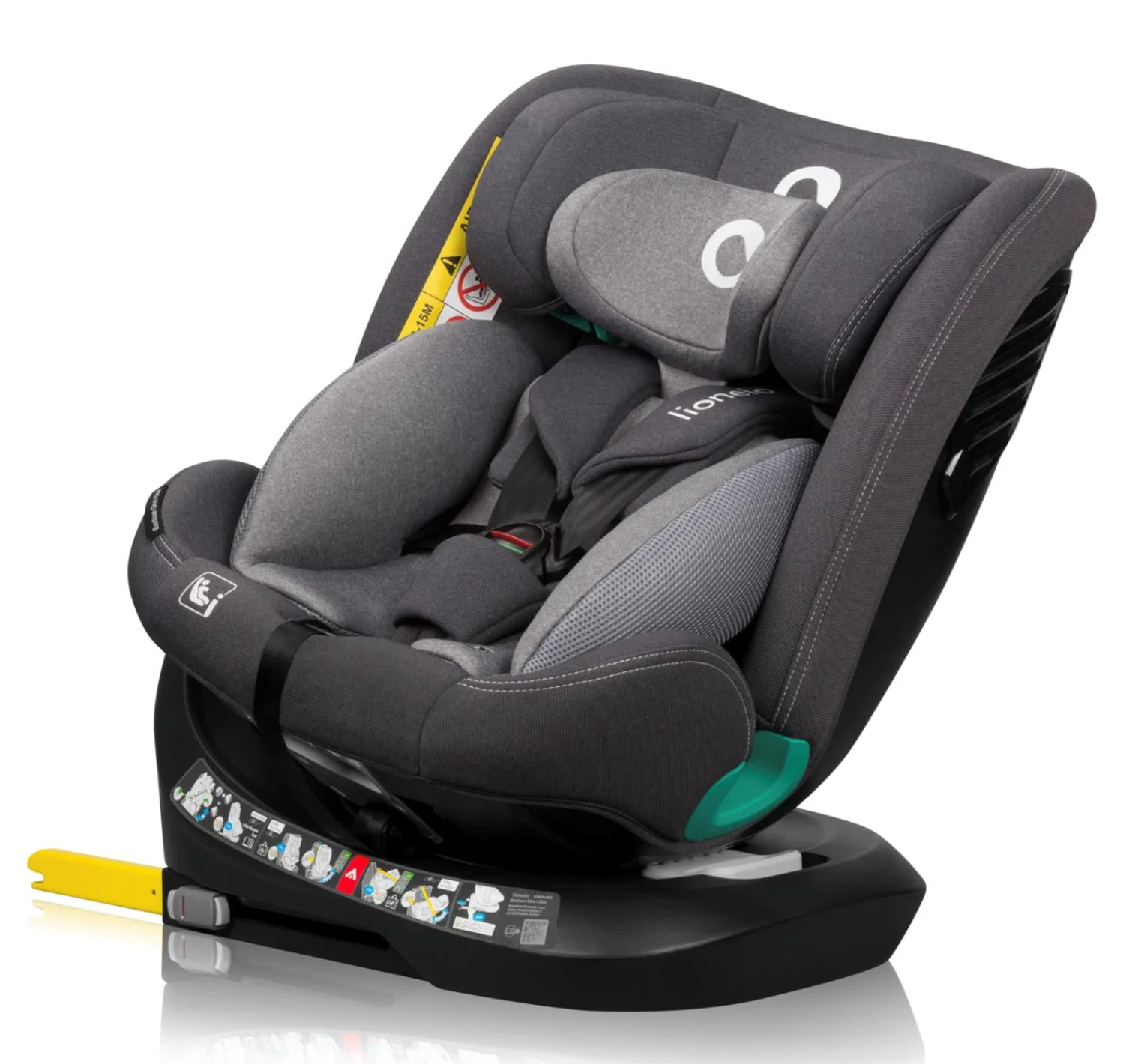 Автокресло Lionelo Isofix Bastiaan One, 0-36 кг, Серое foto