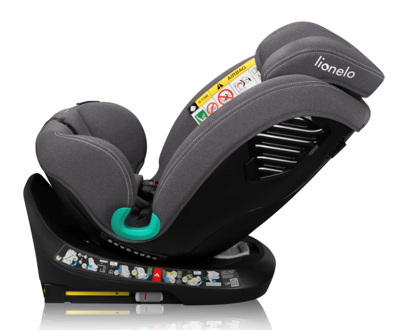 Автокресло Lionelo Isofix Bastiaan One, 0-36 кг, Серое foto