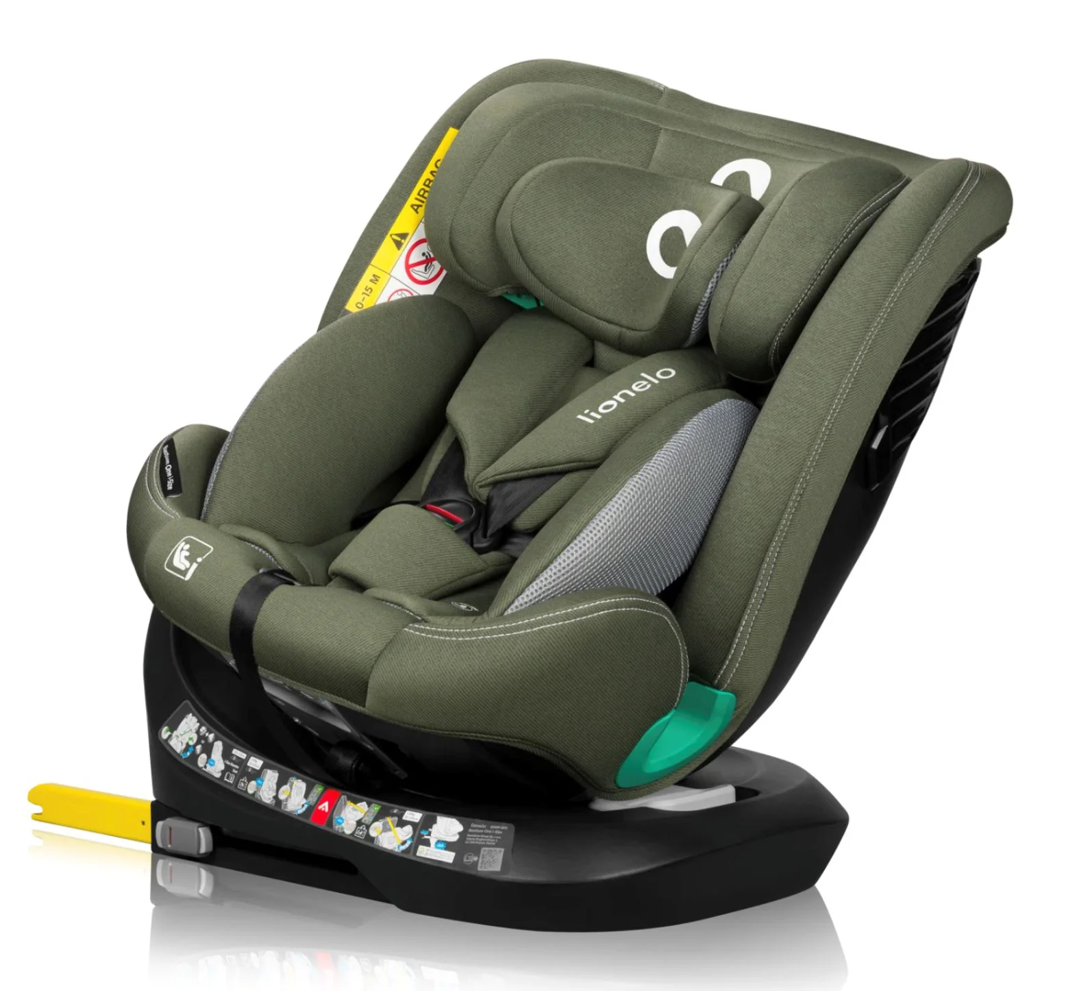 Автокресло Lionelo Isofix Bastiaan One, 0-36 кг, Зеленое foto