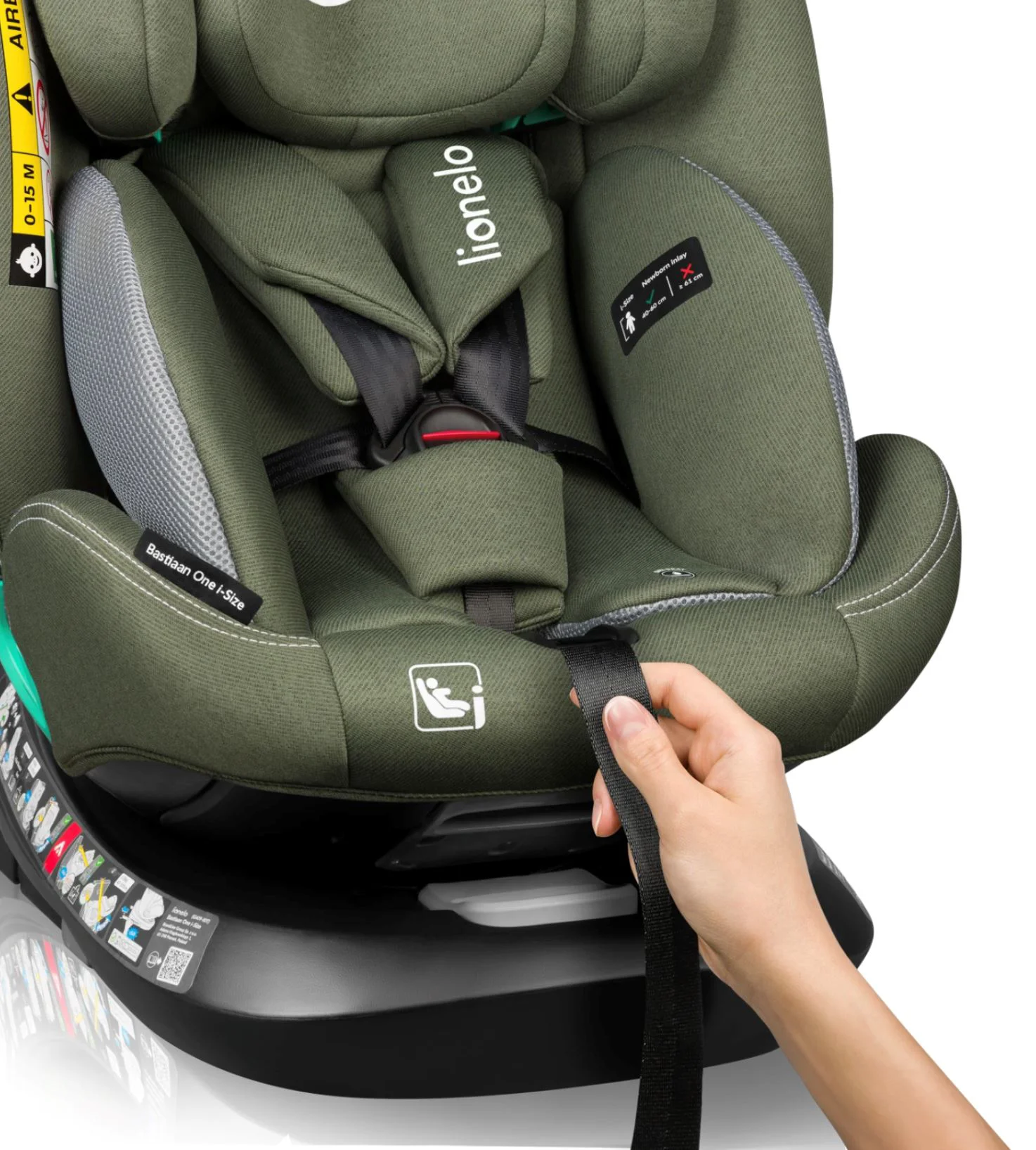 Автокресло Lionelo Isofix Bastiaan One, 0-36 кг, Зеленое foto