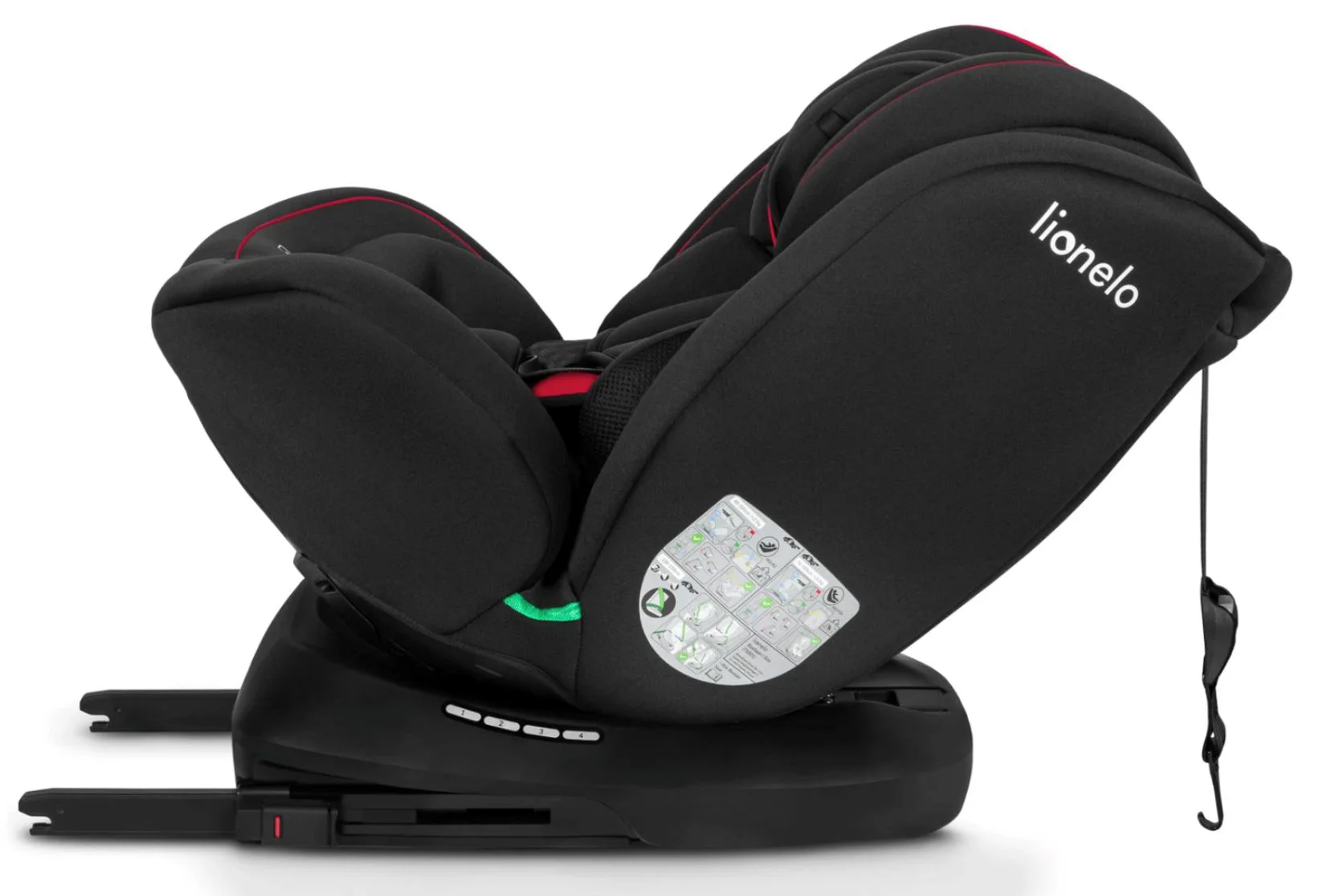 Автокресло Lionelo Isofix Bastiaan, 0–36 кг, Красное foto