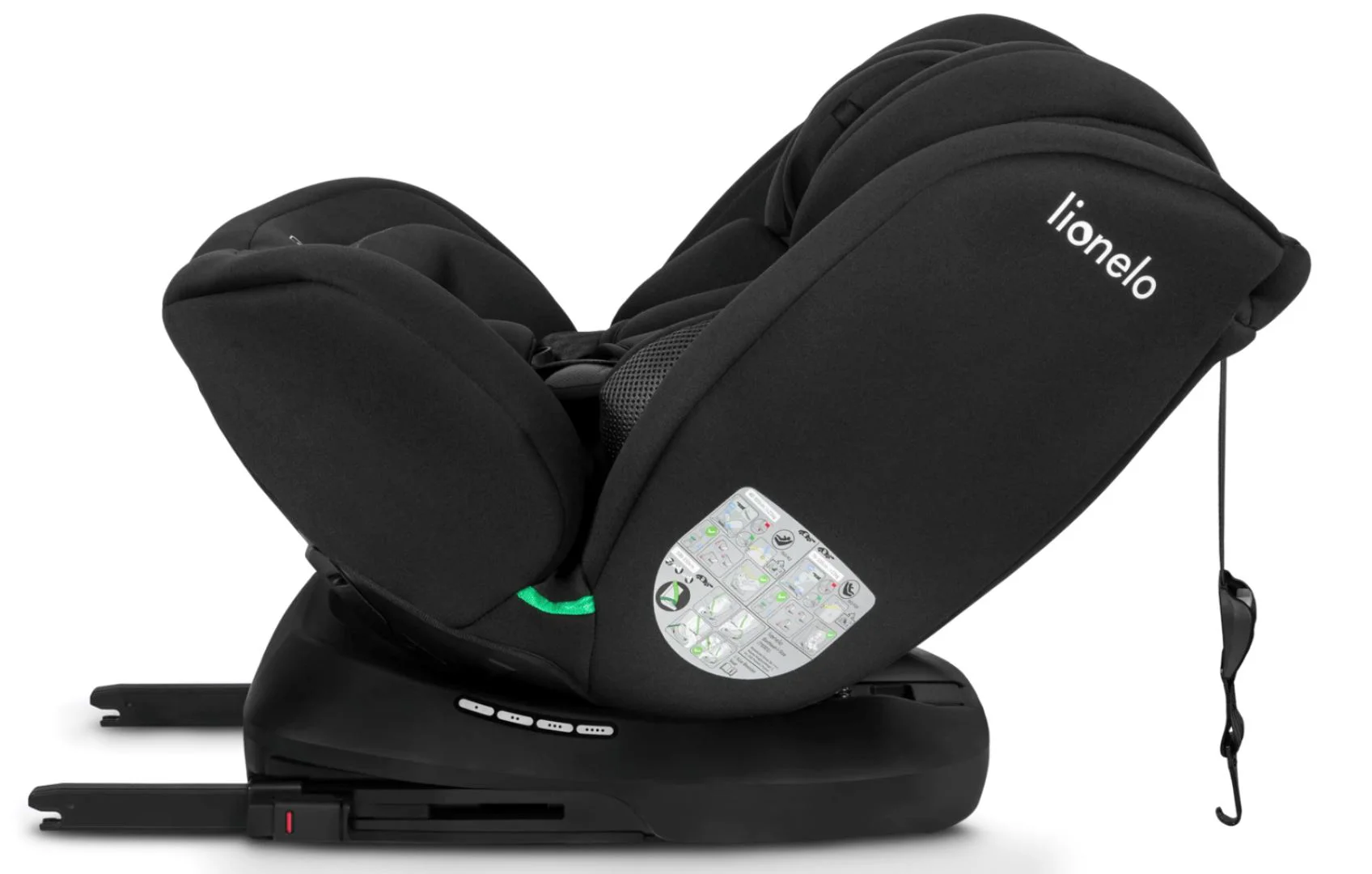 Автокресло Lionelo Bastiaan Isofix, 0–36 кг, Чёрное foto