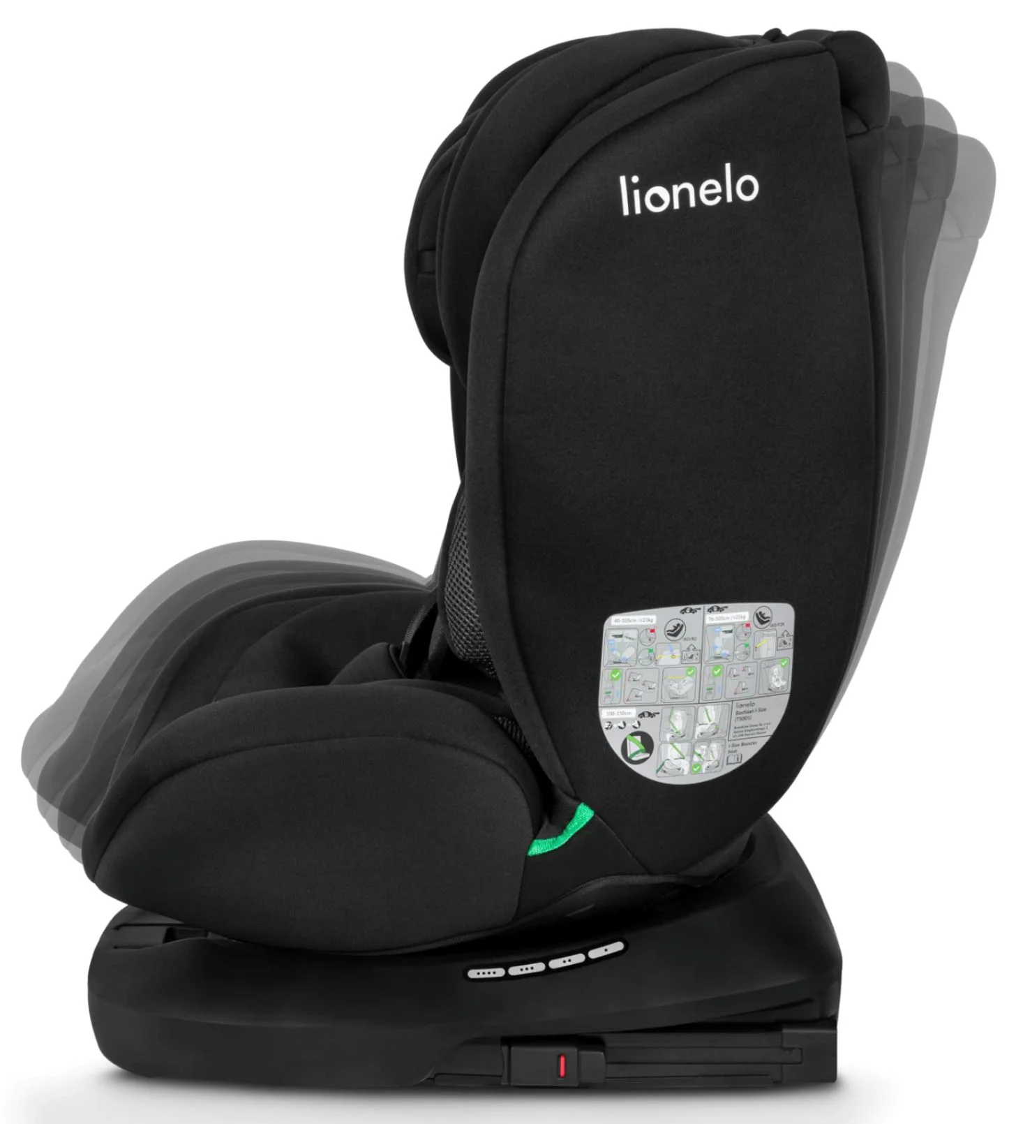 Автокресло Lionelo Bastiaan Isofix, 0–36 кг, Чёрное foto