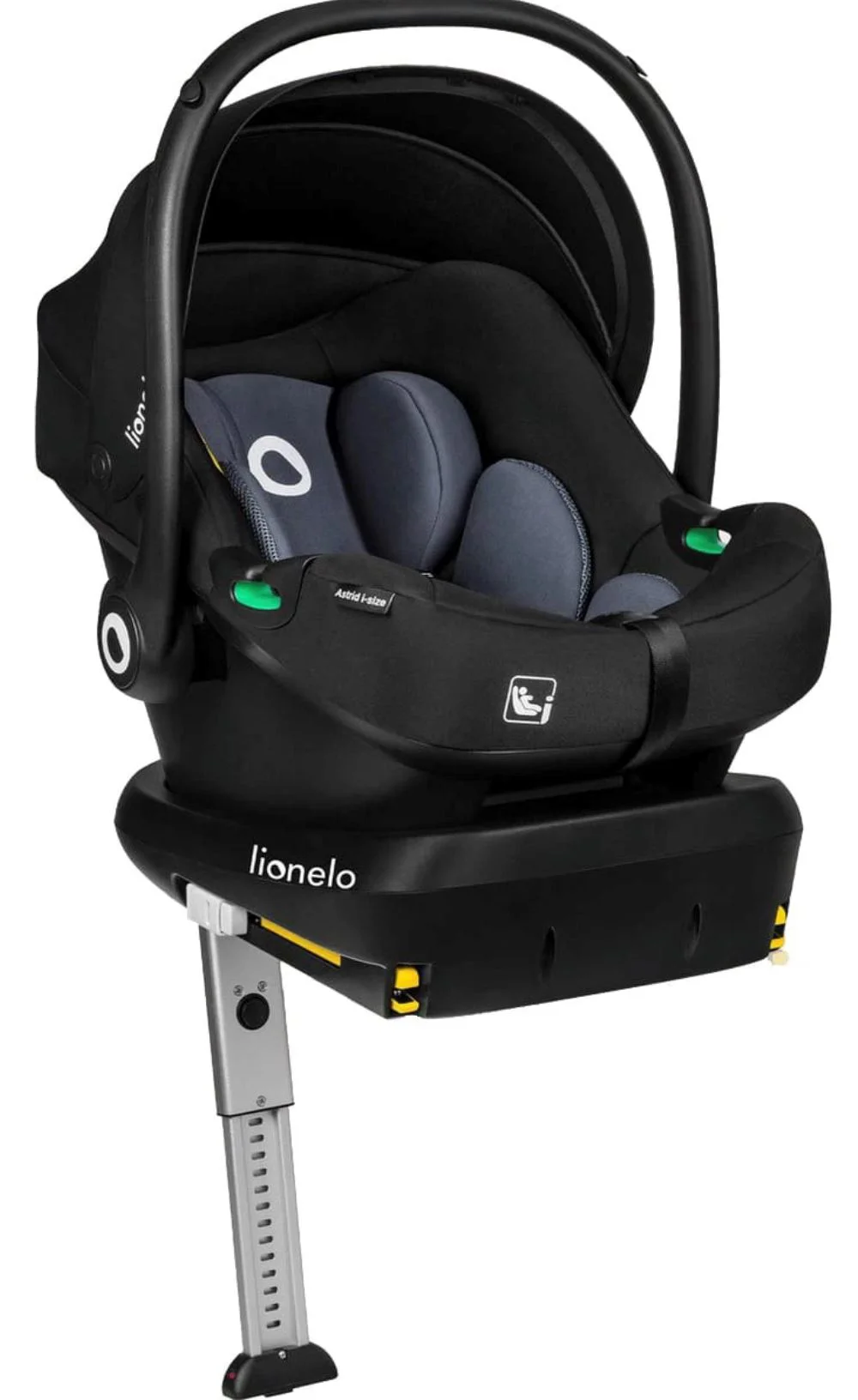 Автолюлька Lionelo Isofix Astrid с базой, 0-13 кг, Серый foto
