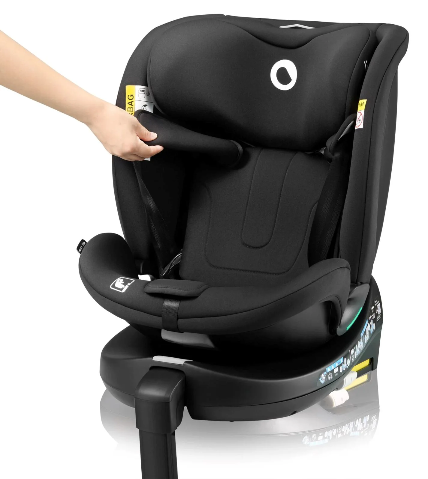 Автокресло Lionelo Isofix Navy Onyx, вращающееся 360° Черное foto